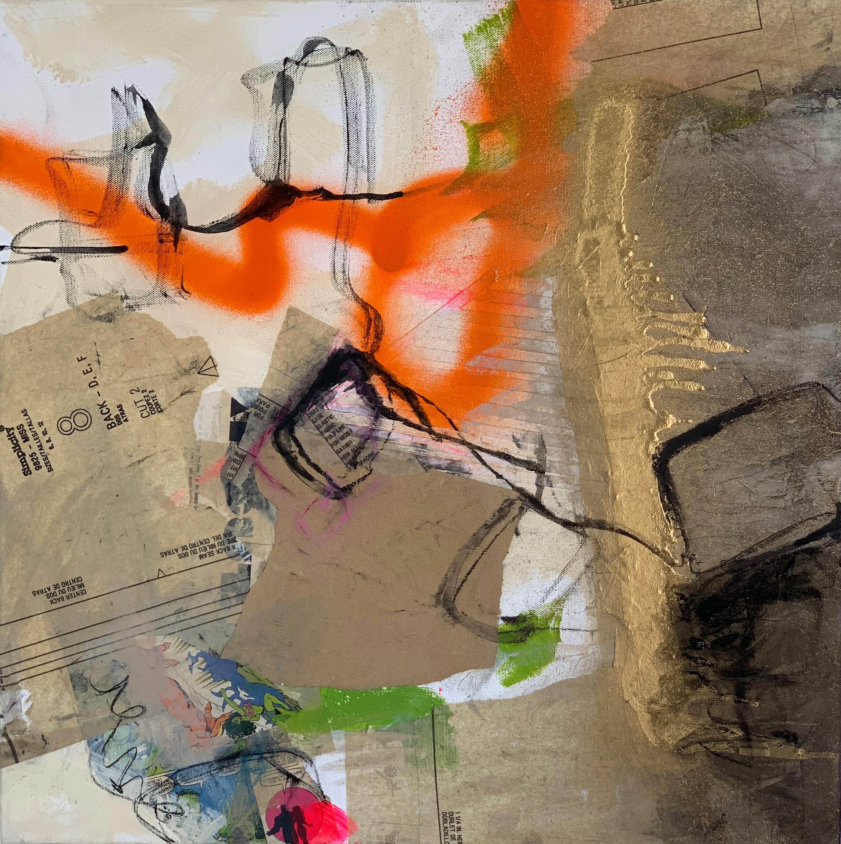 „Pattern Play“ – Abstraktes expressionistisches Gemälde in Mischtechnik 2020 – Mixed Media Art von Kara Greenwell
