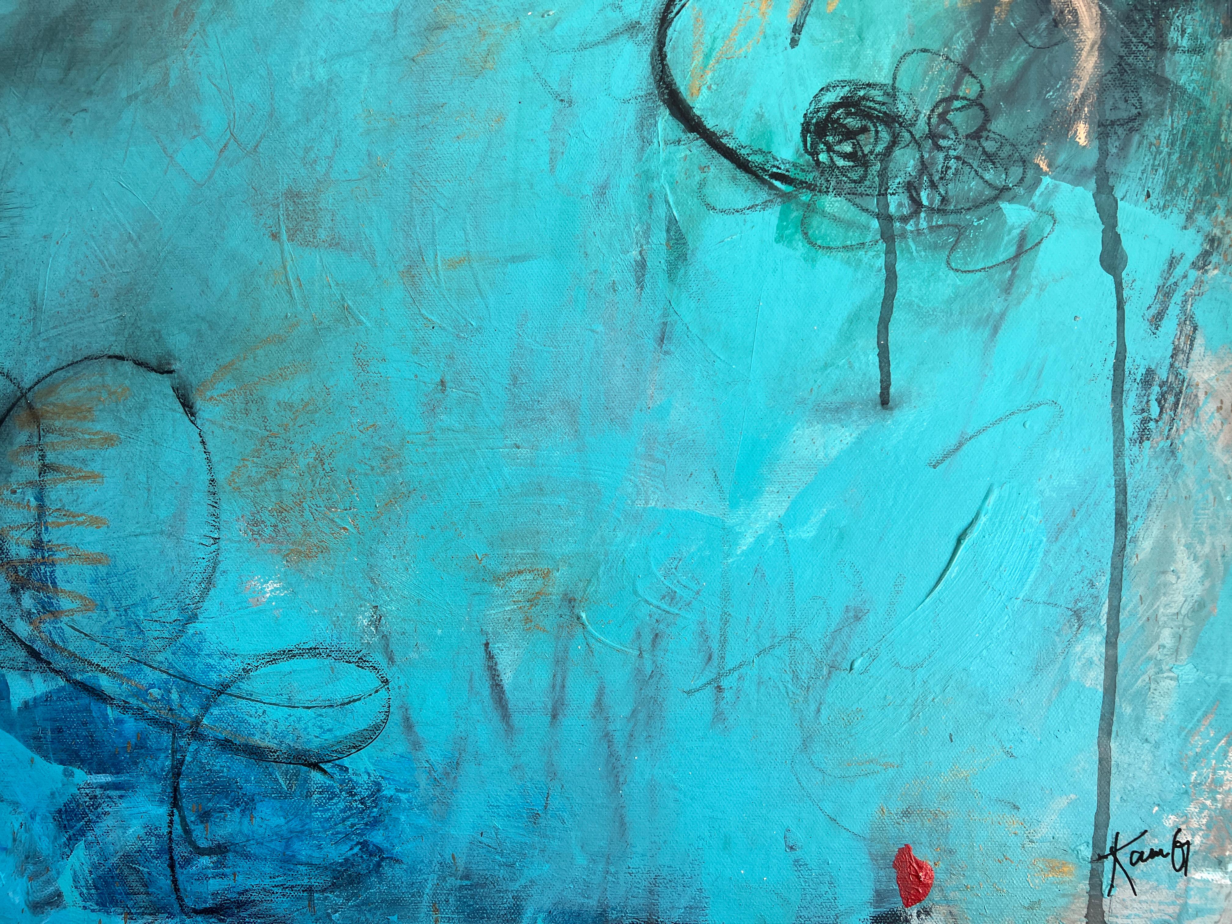 An original, contemporary painting in an abstract expressionist style, 
