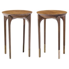 Kara Mann for Baker Milling Road Cradle End Tables - Pair