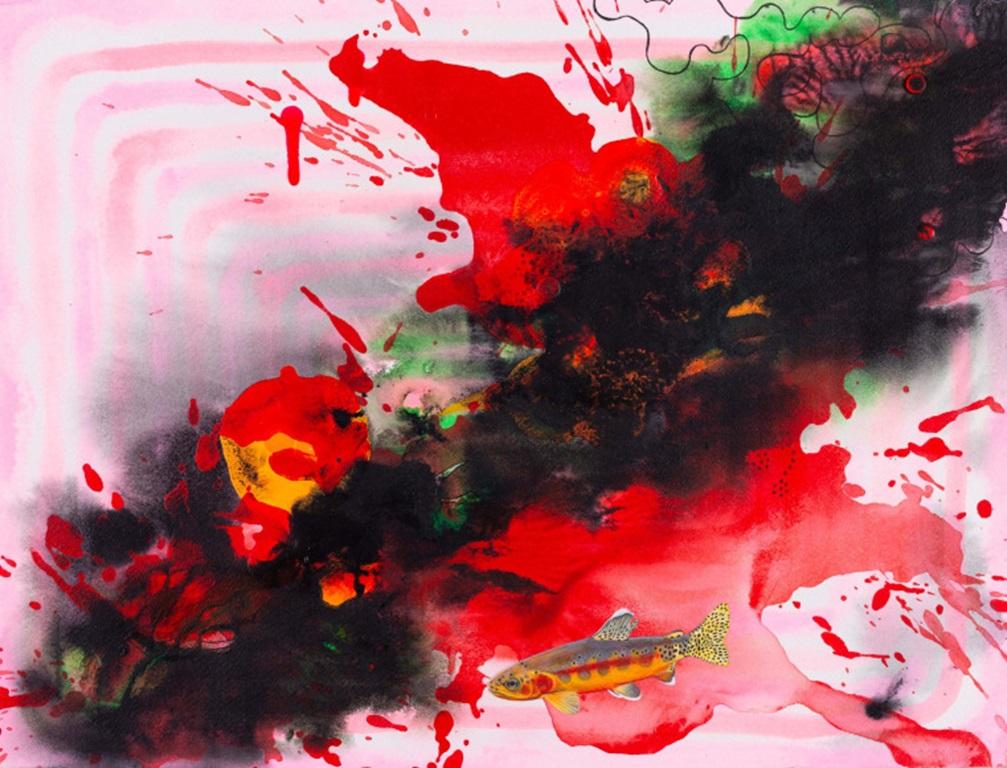 Trucha dorada de California, pintura acrílica sobre papel de Kara Maria, 2023

Más información:
Medio: Acrílico sobre papel
Dimensiones: 12 x 16 pulg.

Kara Maria produce pinturas y obras sobre papel que reflexionan sobre temas políticos como el