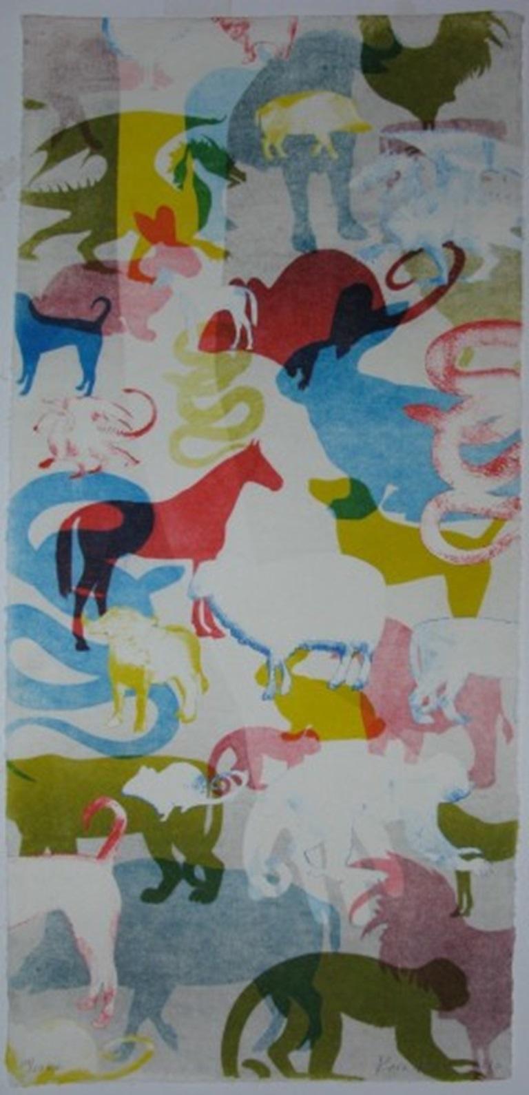 The Animal that Lives in Your Heart 14/20, by Kara Maria, 2020

Additional information:
Medium: Monotype on kozo paper
Dimensions: 30 x 14 in

Kara Maria produces paintings and work on paper that reflect on political themes such as feminism, war,