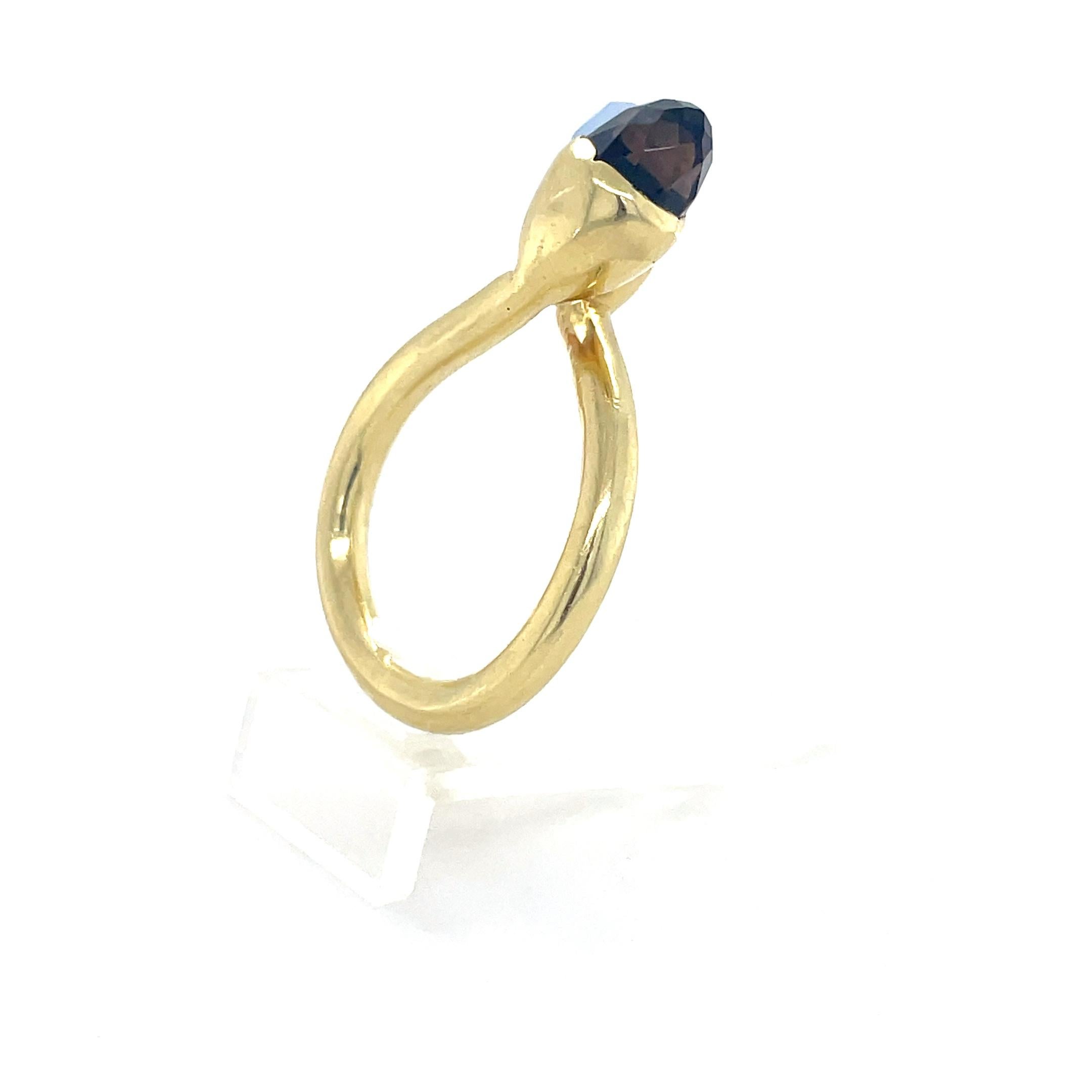 Bague bypass Kara Ross en or jaune 18 carats et pierres précieuses Excellent état - En vente à Chicago, IL