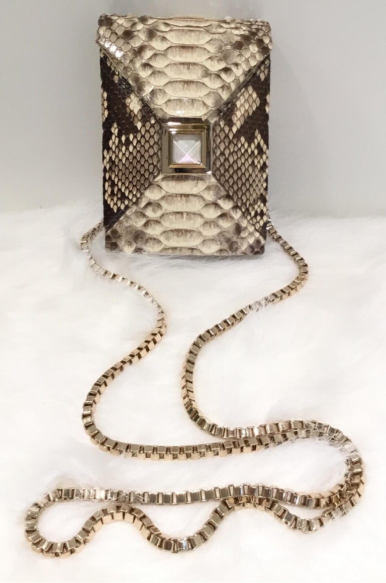 Kara Ross Python Snakeskin Clutch / Crossbody Bag at 1stDibs kara