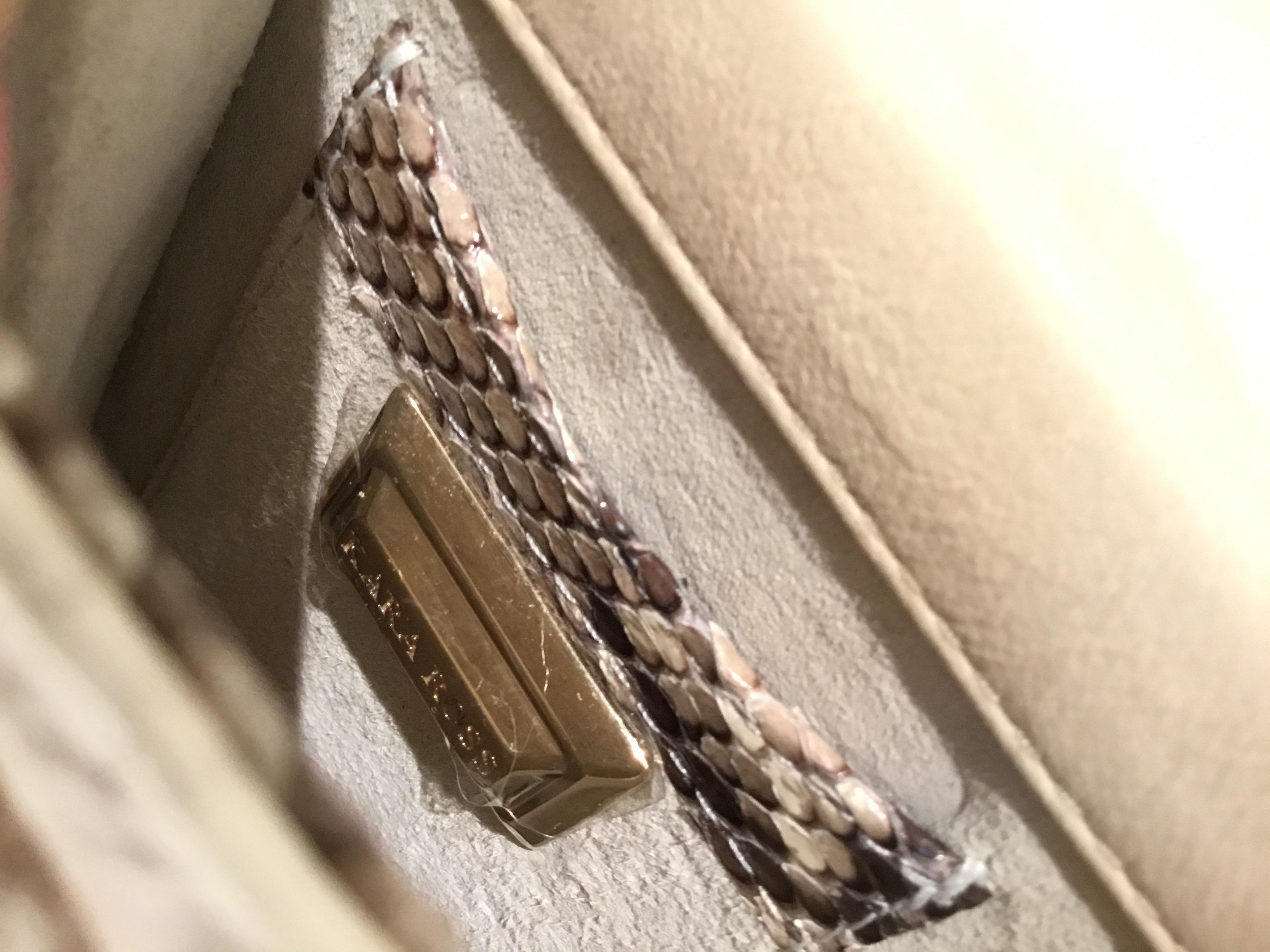Brown Kara Ross Python Snakeskin Clutch / Crossbody Bag