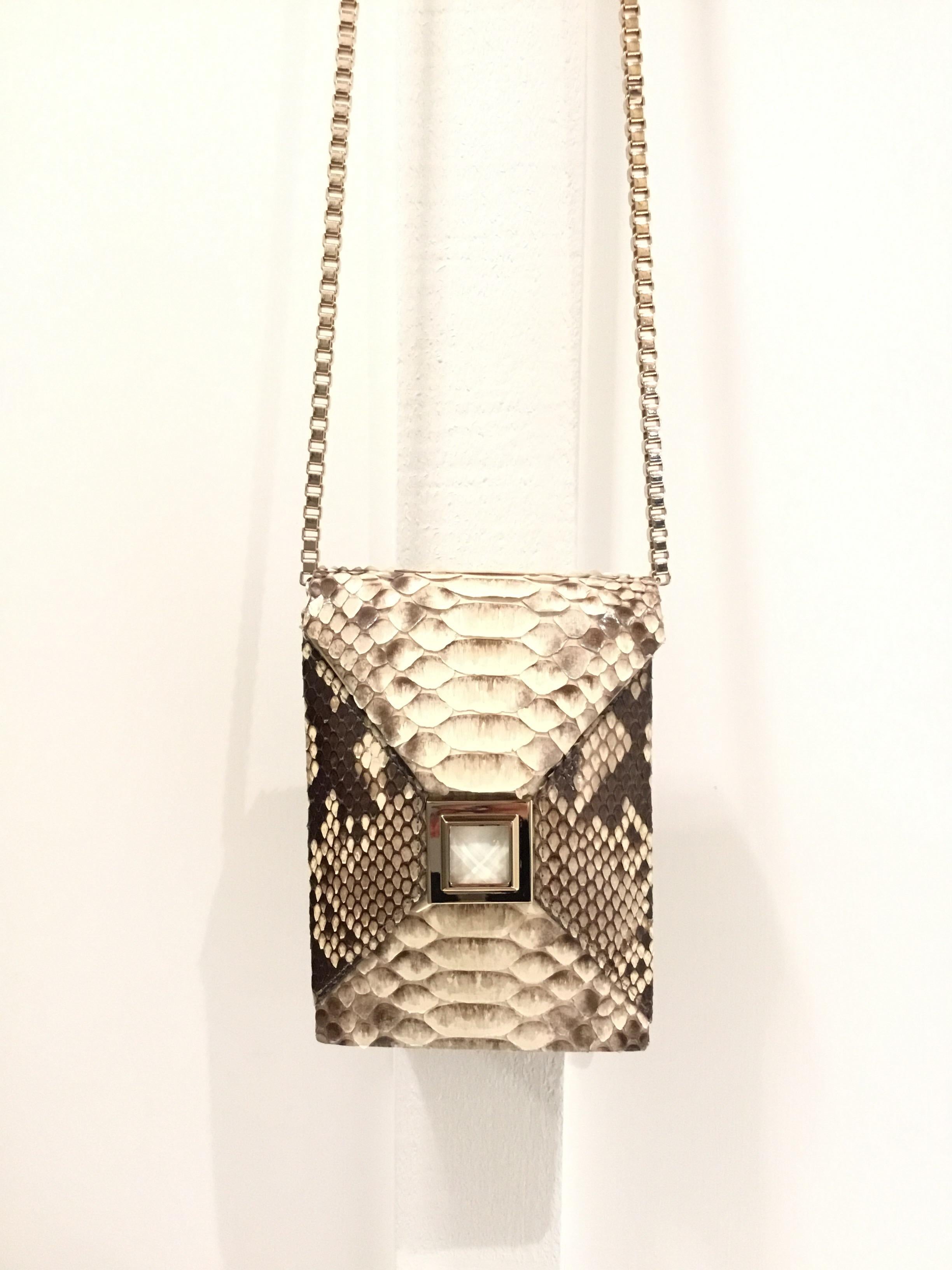 Women's Kara Ross Python Snakeskin Clutch / Crossbody Bag
