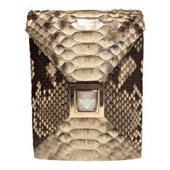 Kara Ross Python Snakeskin Clutch / Crossbody Bag