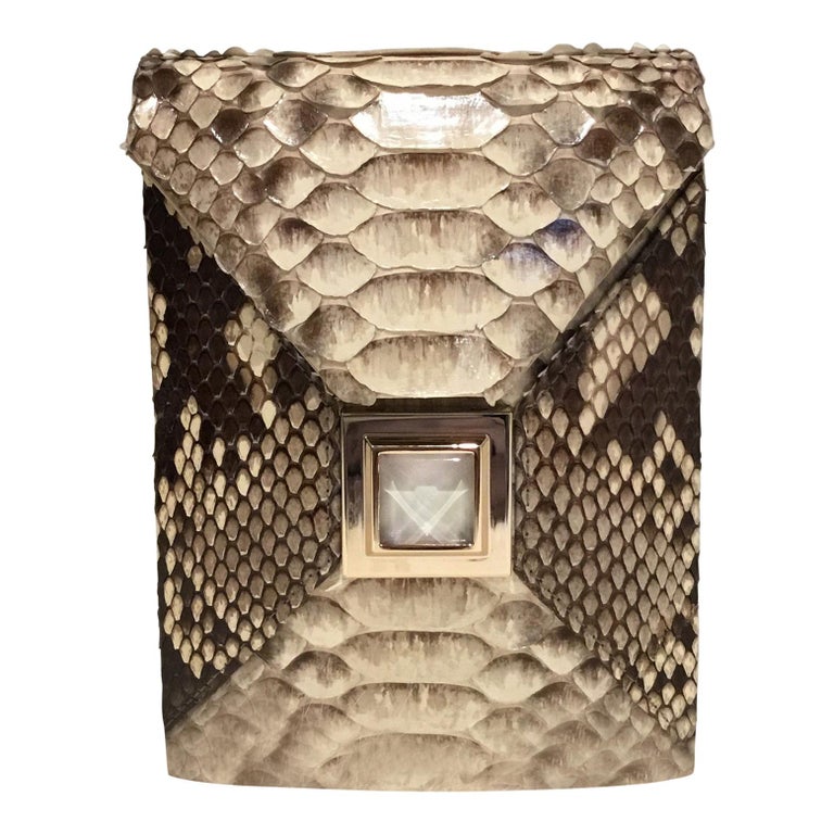 Kara Ross Python Snakeskin Clutch / Crossbody Bag at 1stDibs kara
