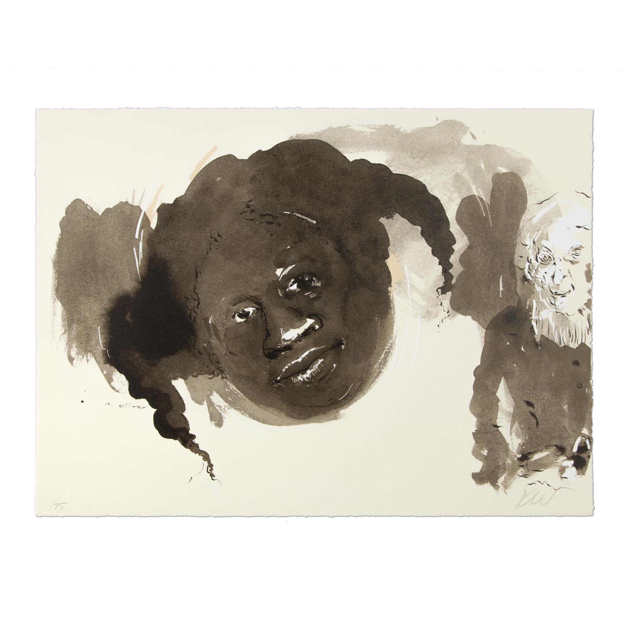 Kara Walker (b 1969)
Untitled (from "The Gross Clinician Presents: Pater Gravidam")
Medium: Photolithograph, on Rives BFK paper
Dimensions: 27.5 x 38.1 cm
Edition of 75: Hand-signed and numbered
Condition: Mint