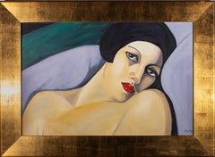 Kara Wilson after Tamara de Lempicka - 1998 Oil