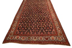 Karabagh Antique Gallery-Size Rug, Black Red Light-Blue - 8 x 21