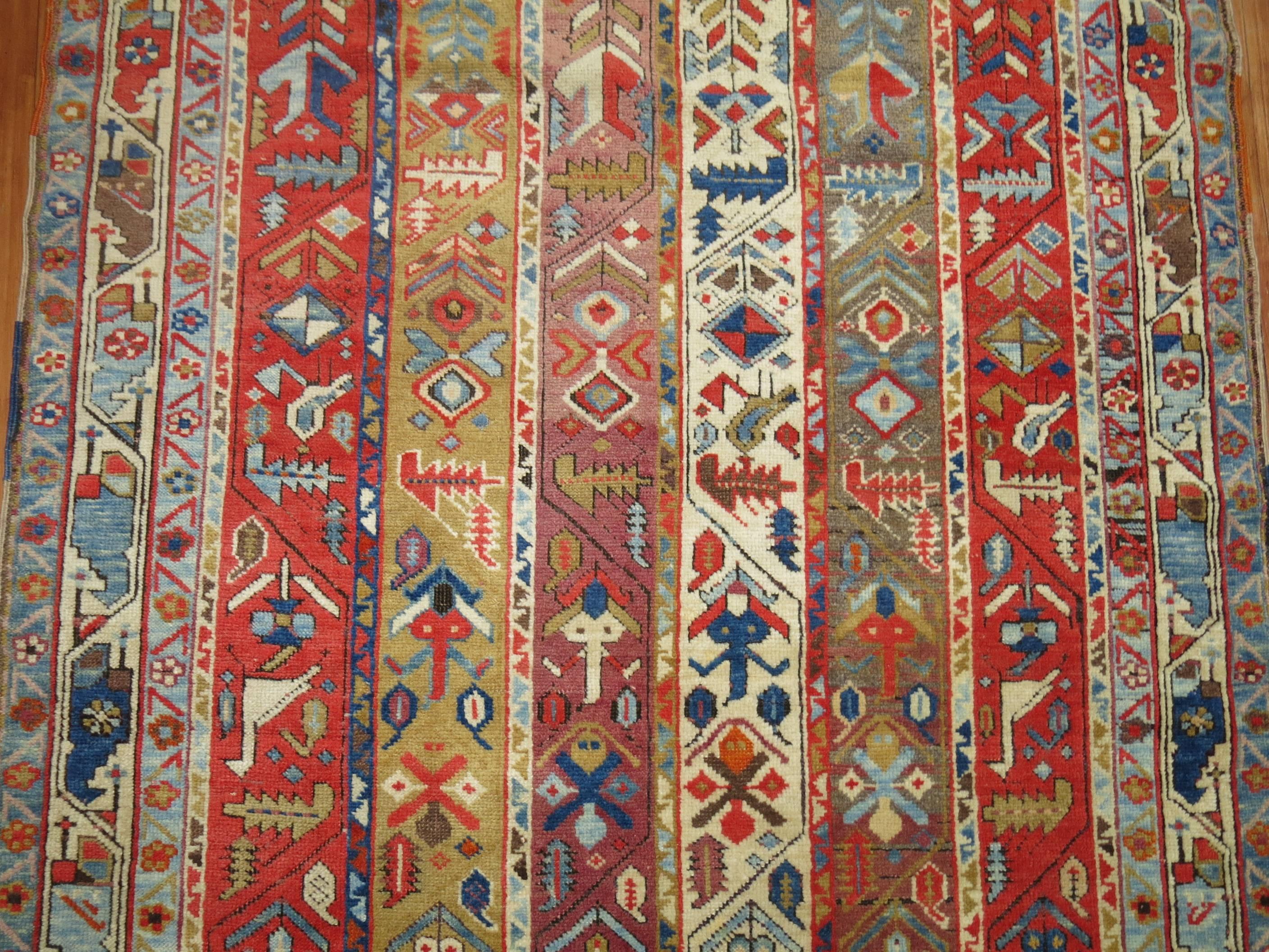 American Colonial Zabihi Collection Karabagh Caucasian Rug For Sale