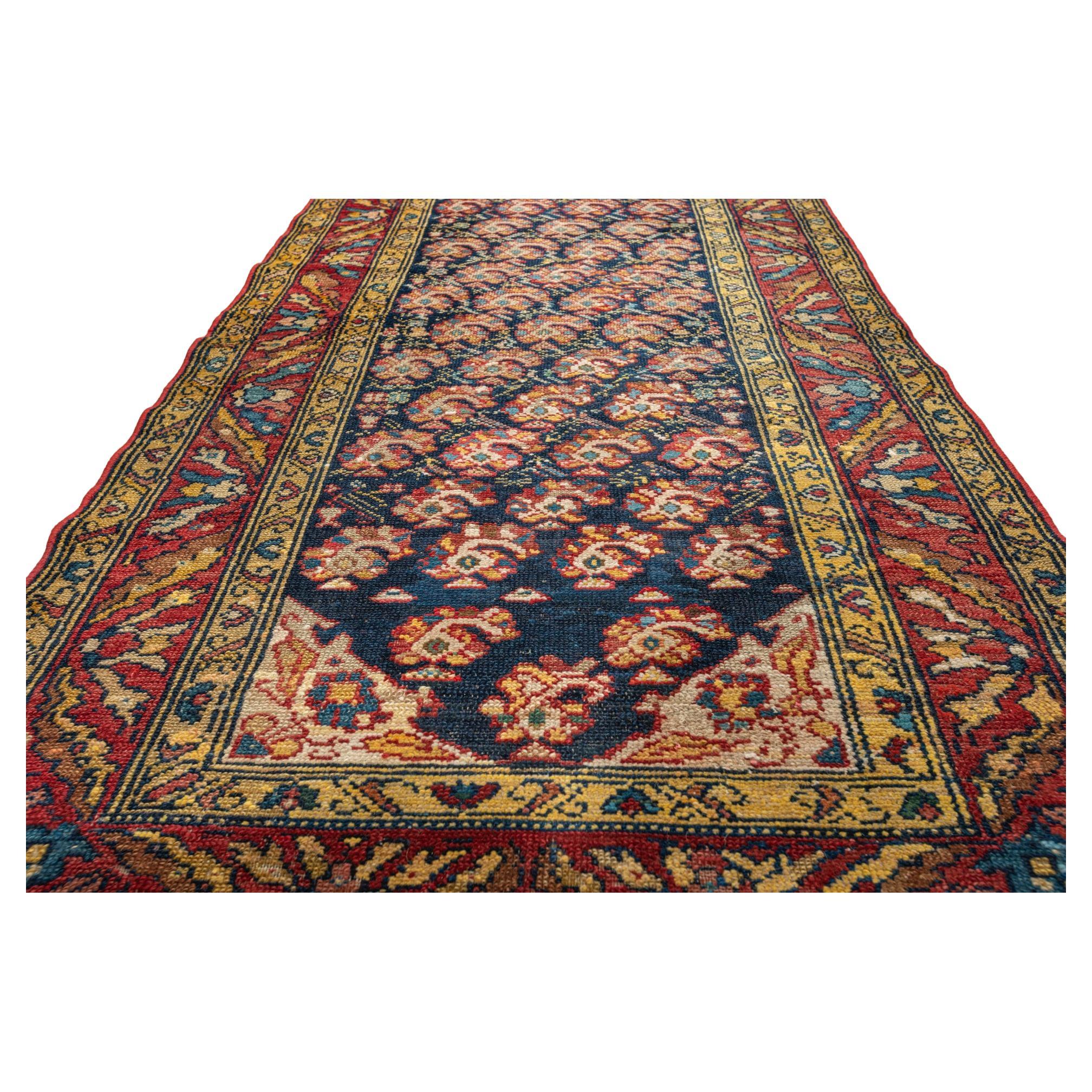 Caucasian Karabagh Dated Runner with Paisley Design For Sale