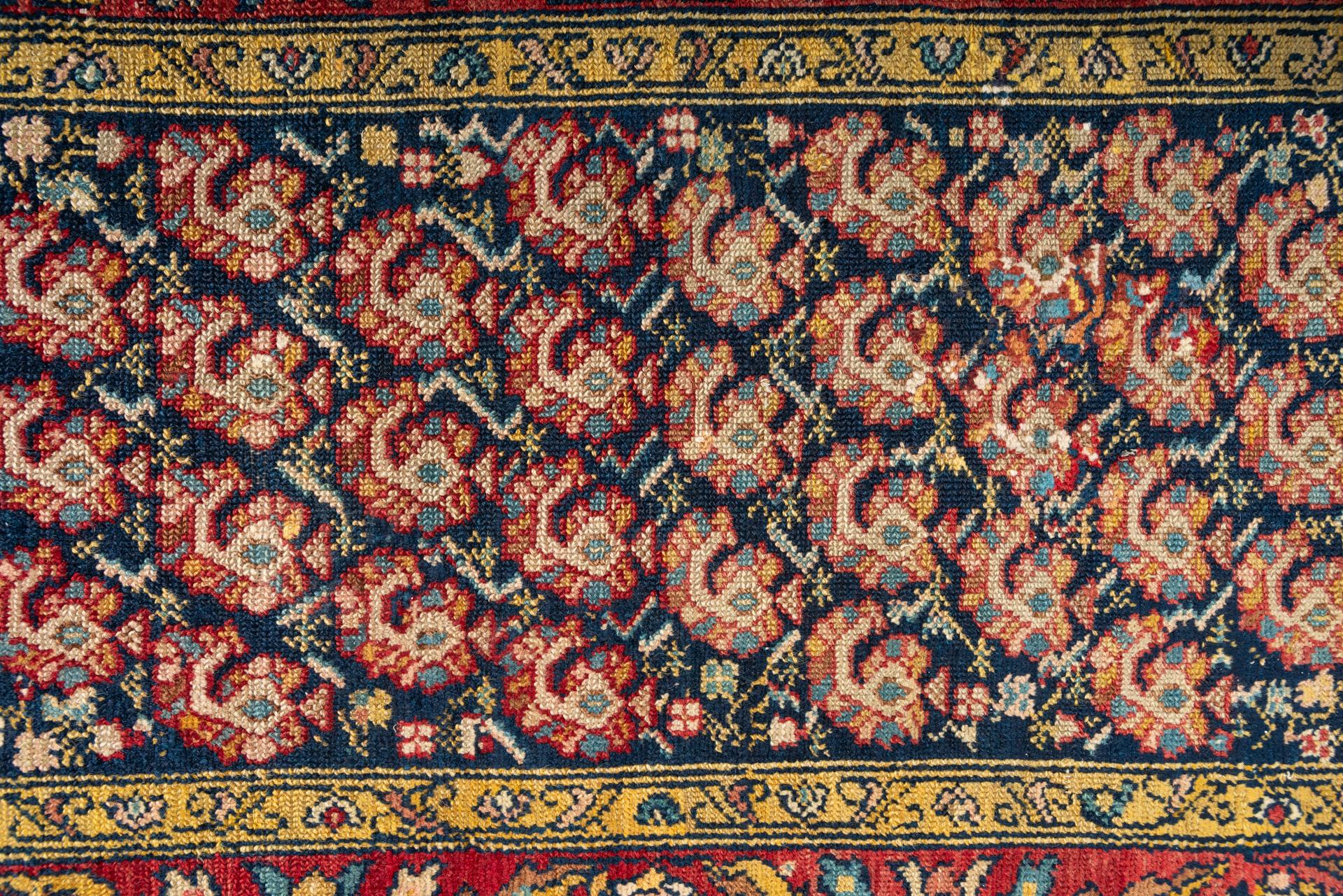 Wool Karabagh Dated Runner with Paisley Design For Sale