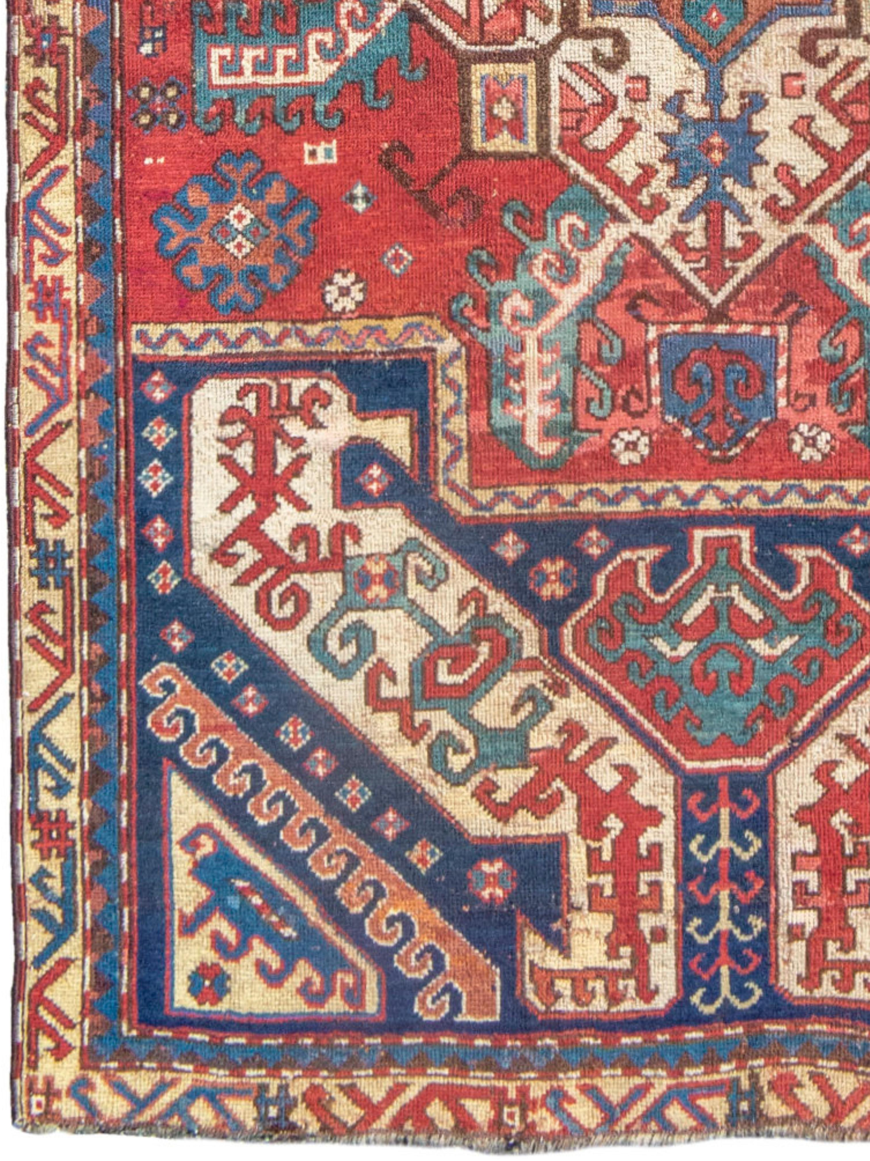 Alfombra de Karabagh, principios del siglo XIX en Bueno estado para la venta en San Francisco, CA