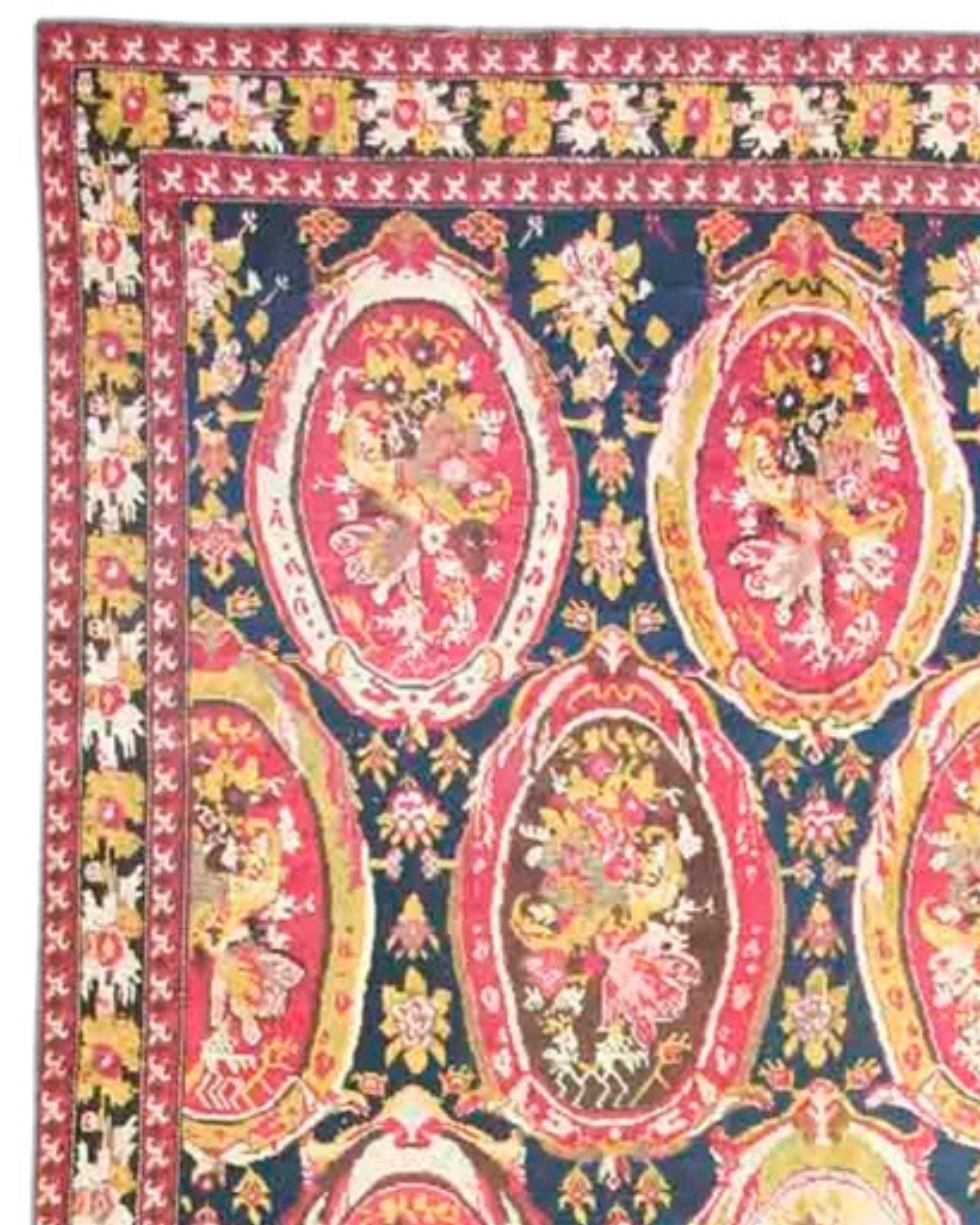 Caucasian Antique Karabagh Long Rug, Late 19th Century For Sale