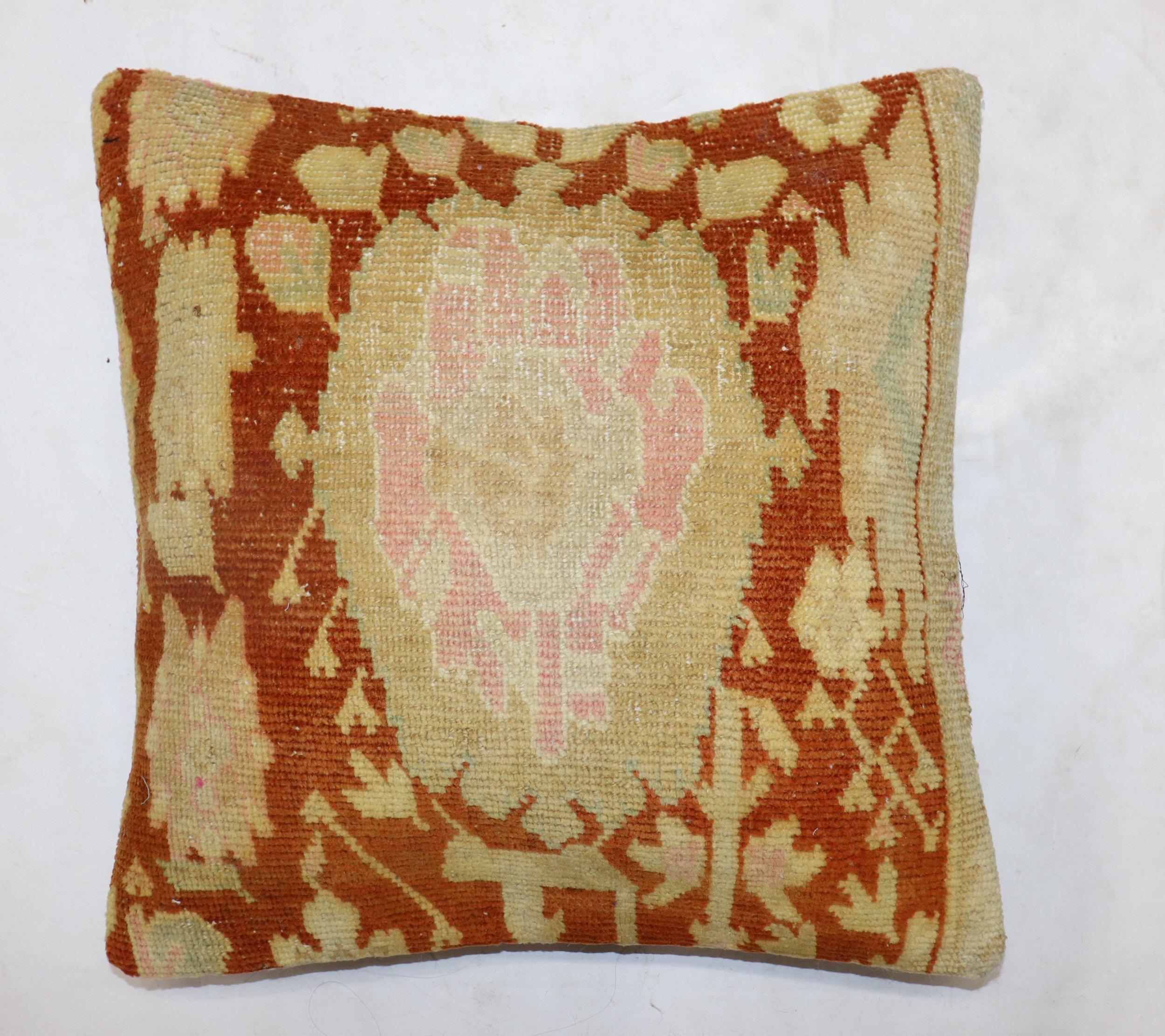 Pillow made from an antique Karabagh rug

Measures: 19'' x 19''.
