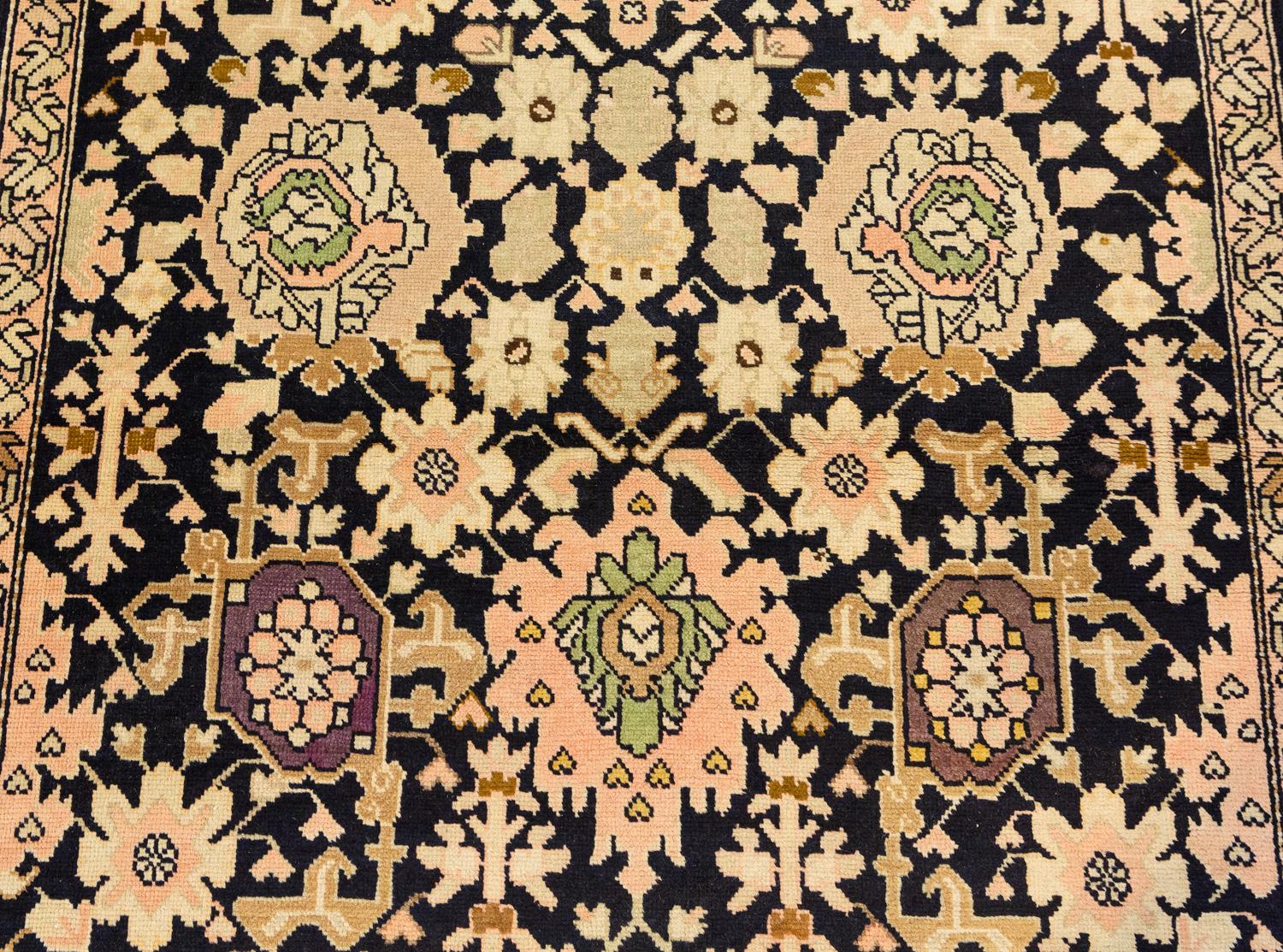 Hand-Knotted Karabakh 'Qarabağ' Antique Runner Corridor Size Carpet, ca. 1900 For Sale