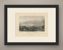 Karachi, View over the Town and Bay, Antique Steel Engraving, 1859