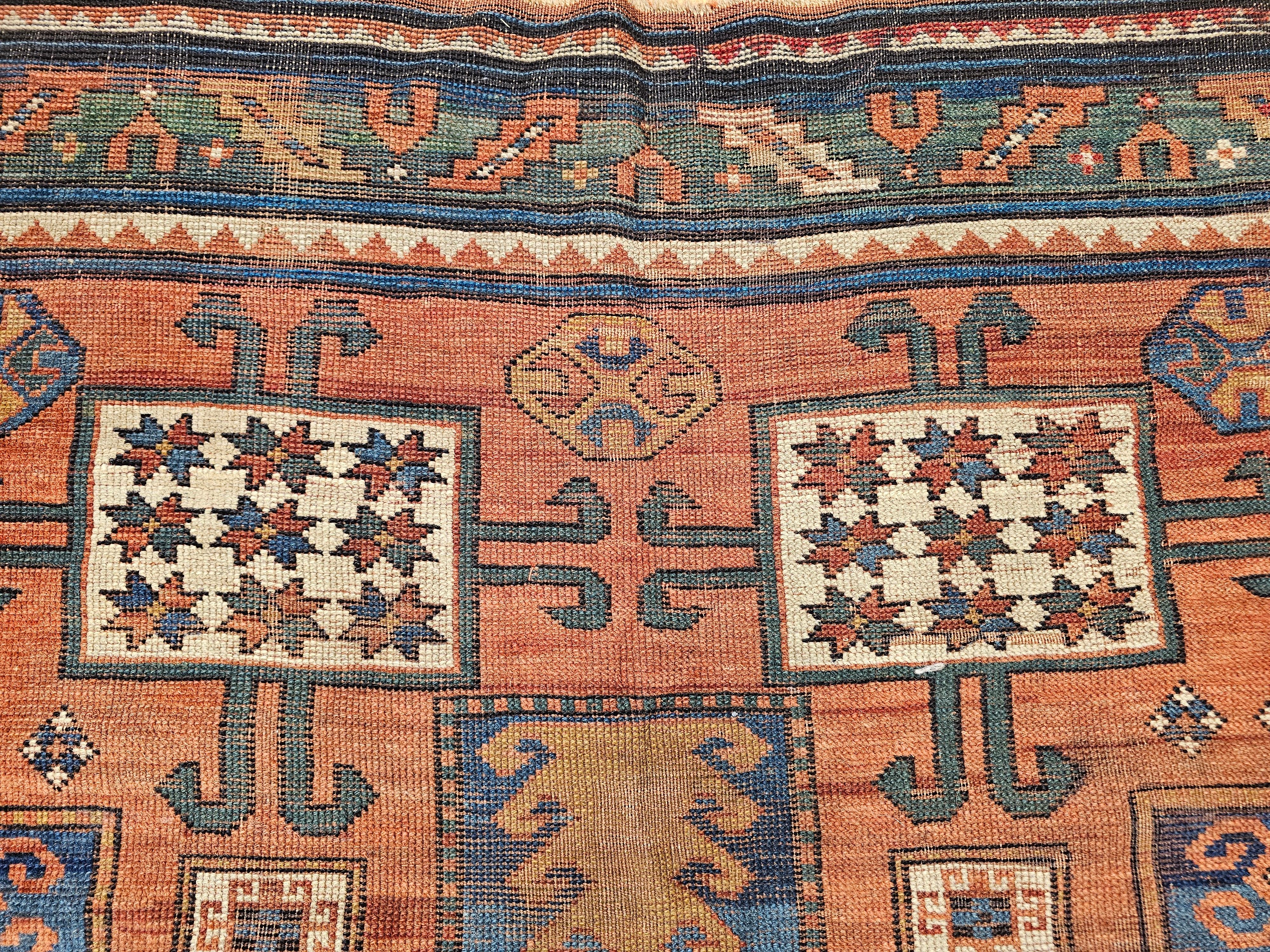 XIXe siècle Tapis de prière caucasien Kazak en vente
