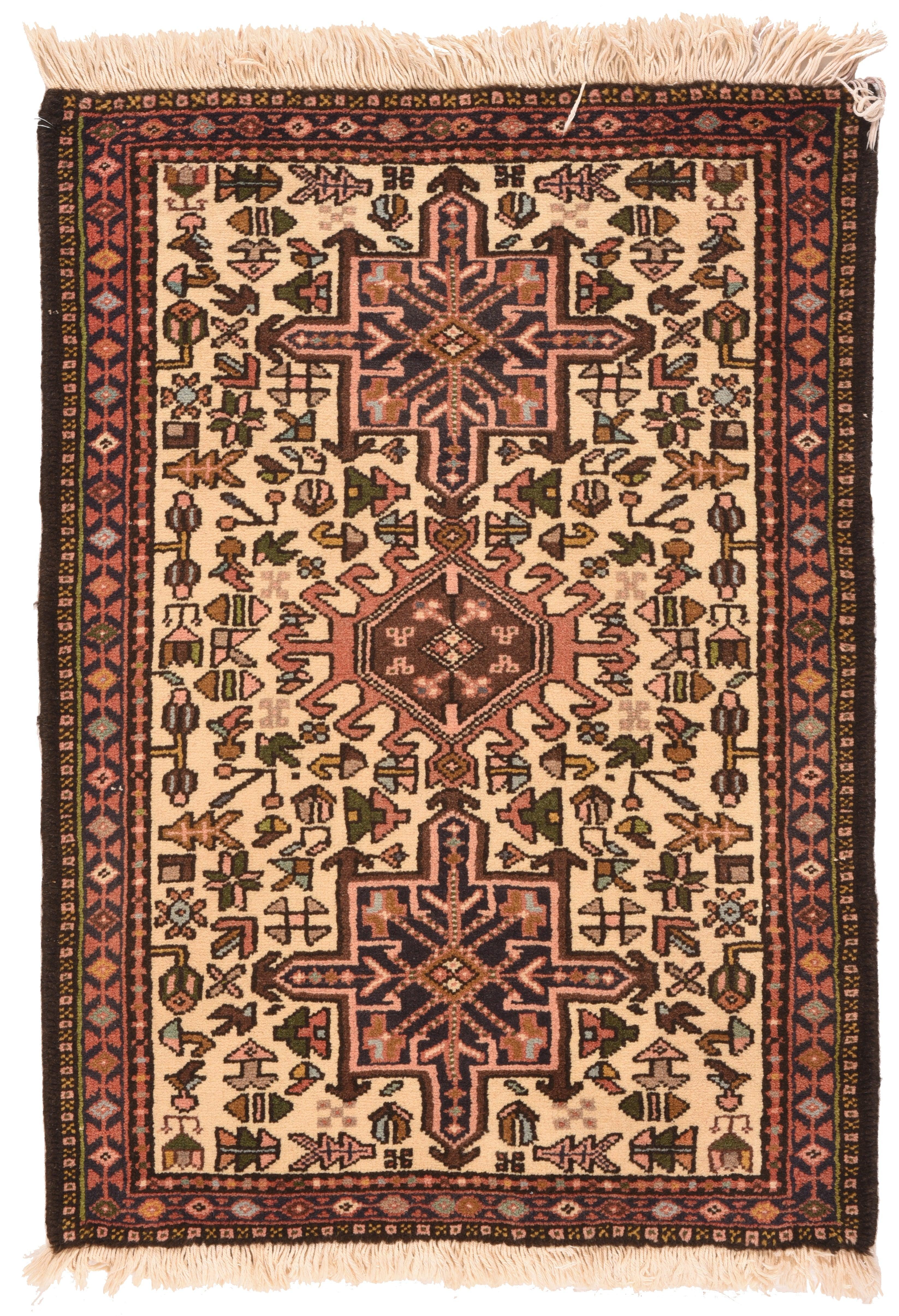 Persian Karajeh Rug 2'4'' x 2'11'' For Sale