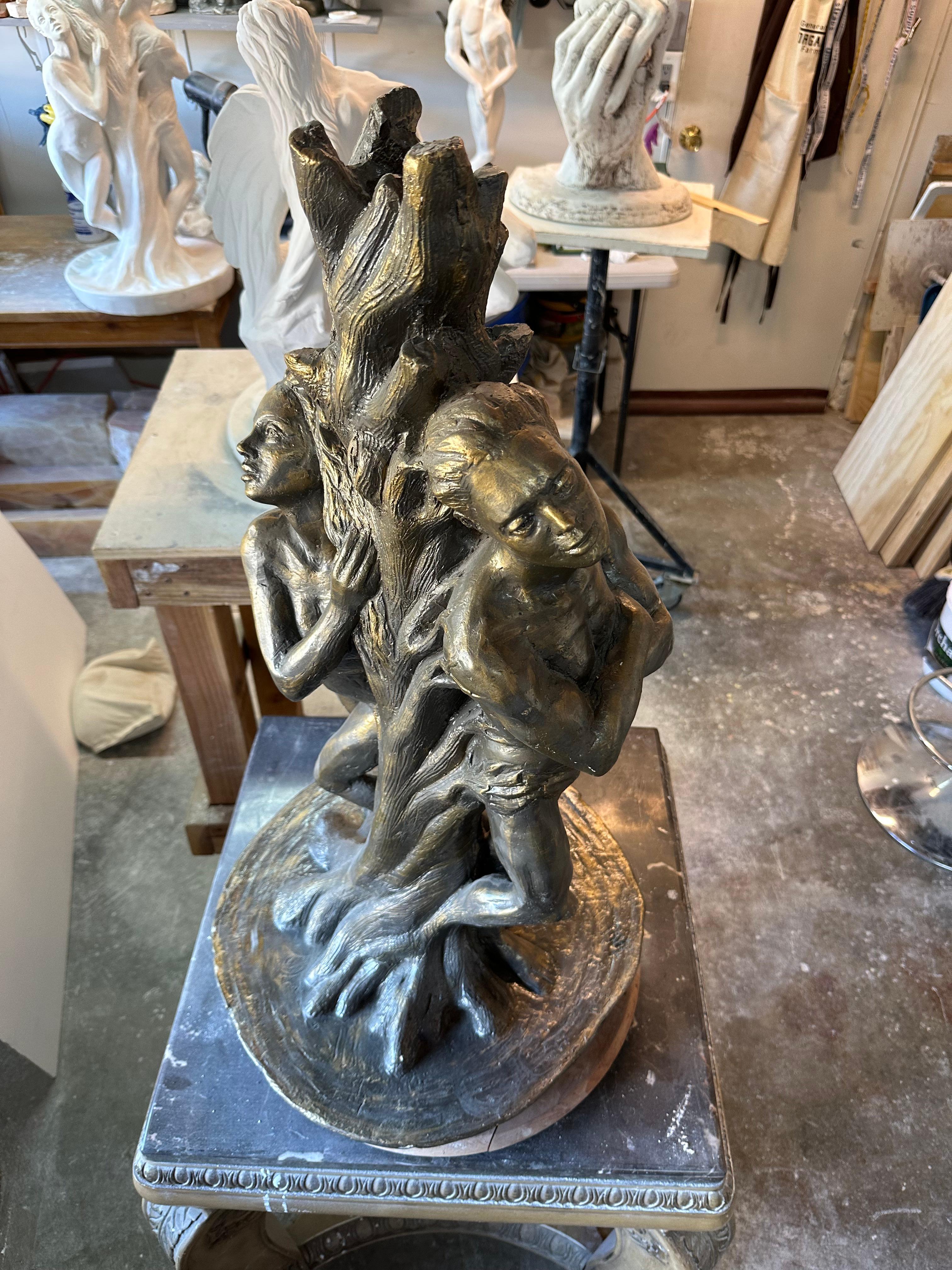 Adán y Eva, Escultura, Hydro Stone Hecho a mano  por Garo en venta 4