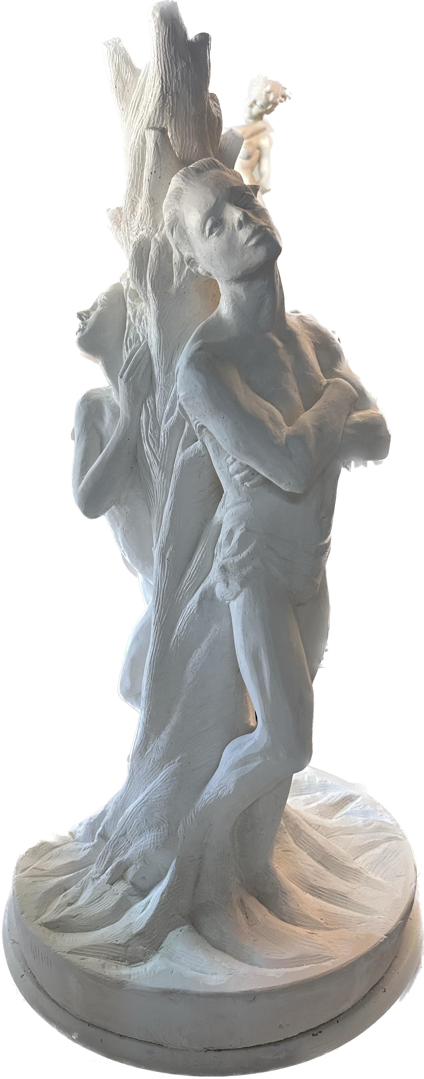 Adam und Eva, Skulptur, Hydro-Stein, handgefertigt von Garo, Unikat, Skulptur – Sculpture von Karapet Balakeseryan  (Garo)