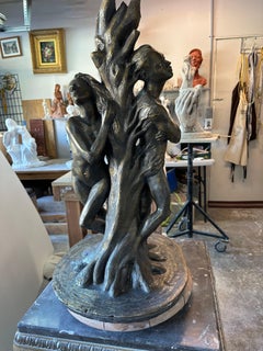 Adam and Eva, Sculpture, Hydro Stone Handmade by Garo