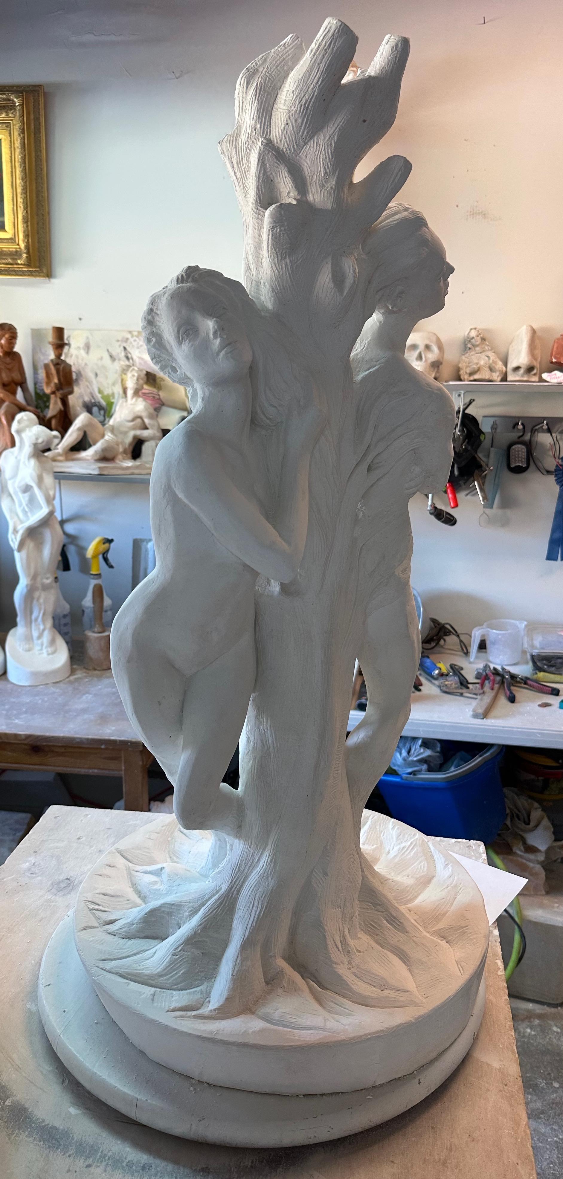 Adam und Eva, Skulptur, Hydro-Stein, handgefertigt von Garo, Unikat, Skulptur im Angebot 2