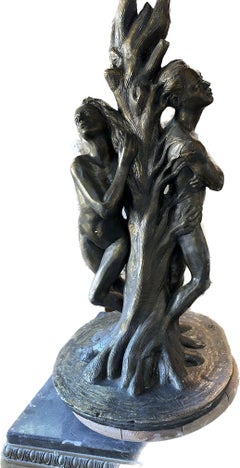 Adam and Eva, Sculpture, Hydro Stone by Garo