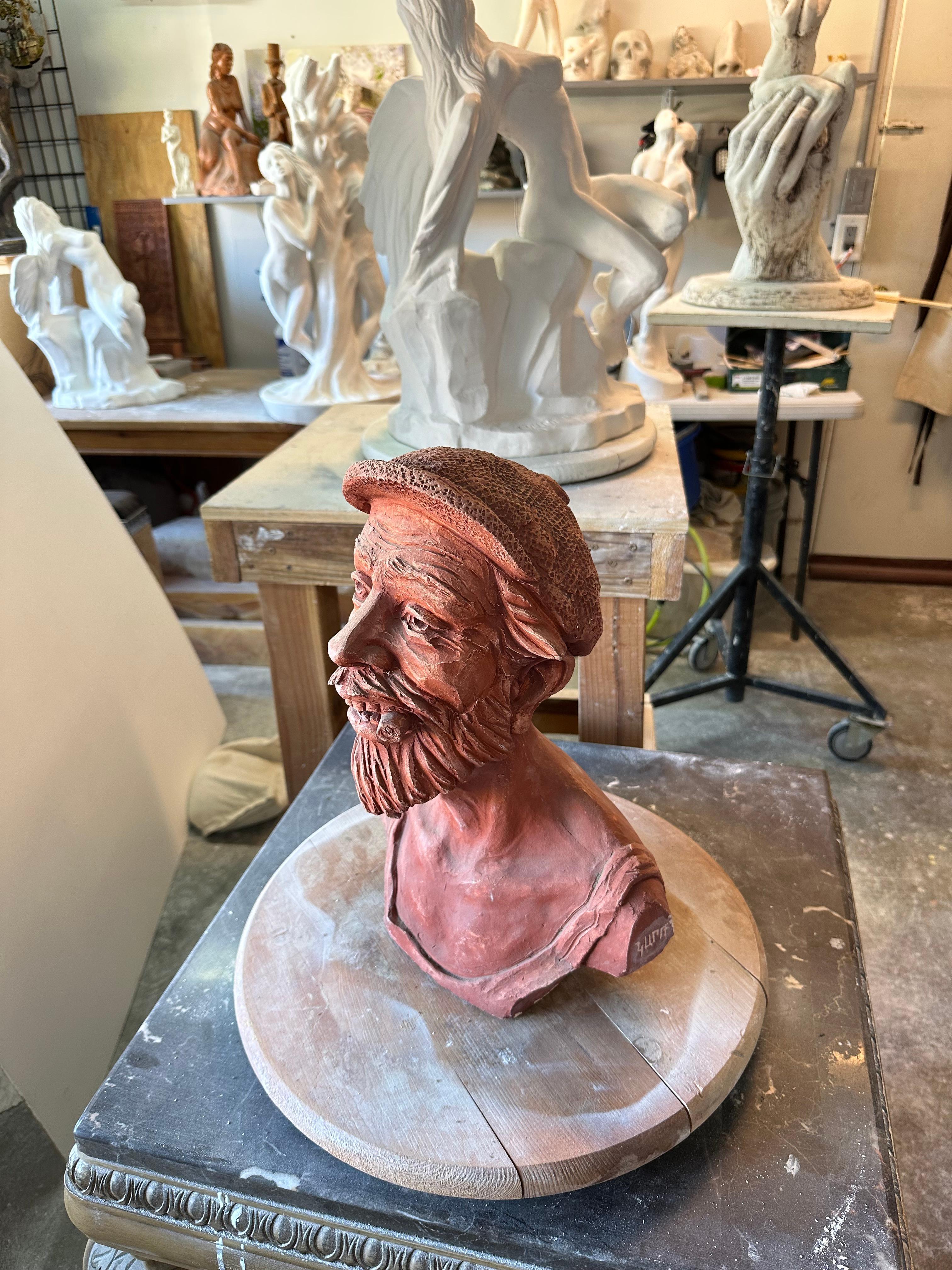 Hombre Feliz, Escultura, Hidro Piedra Hecha a Mano por Garo en venta 8