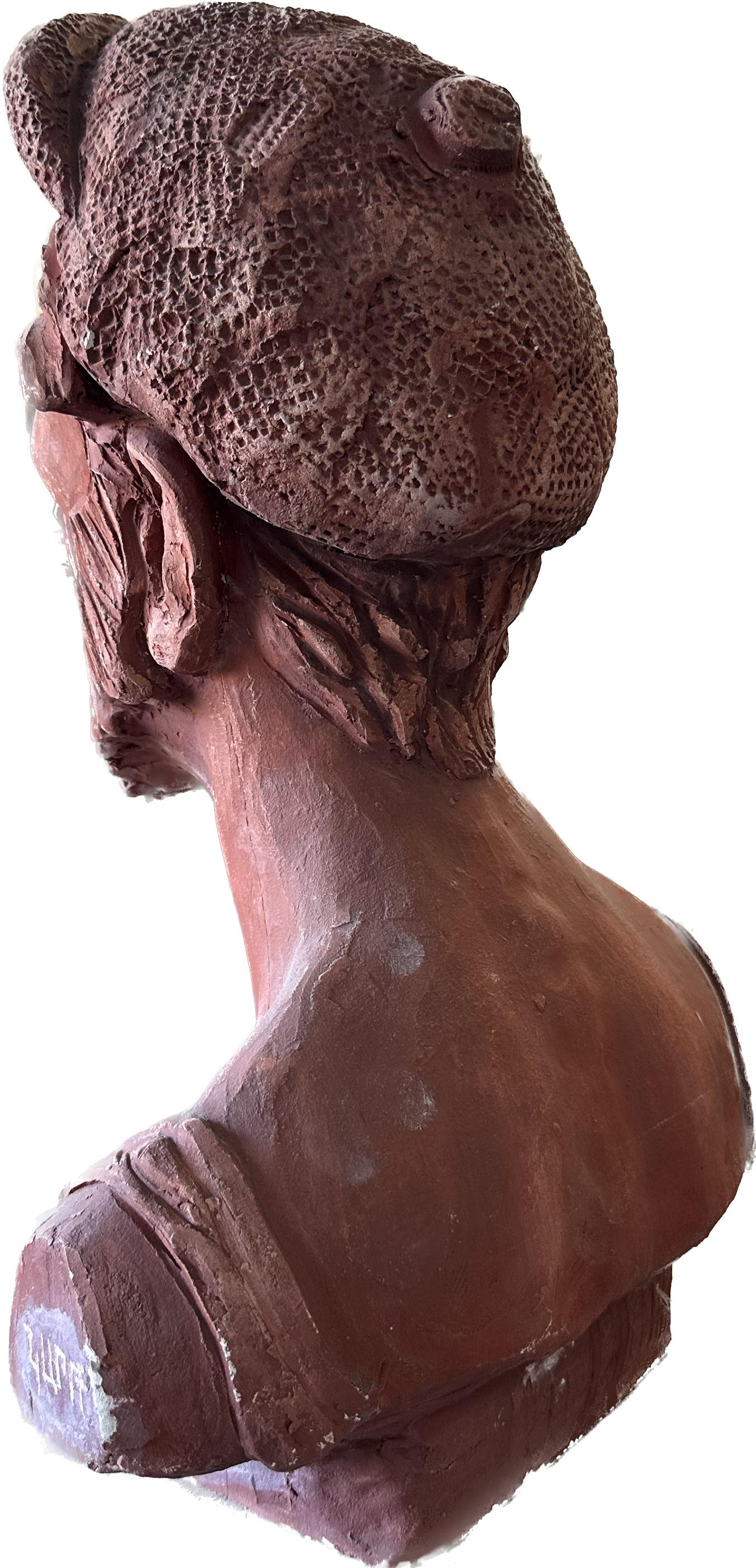 Happy Man, Skulptur, Hydro-Stein, handgefertigt von Garo – Sculpture von Karapet Balakeseryan  (Garo)