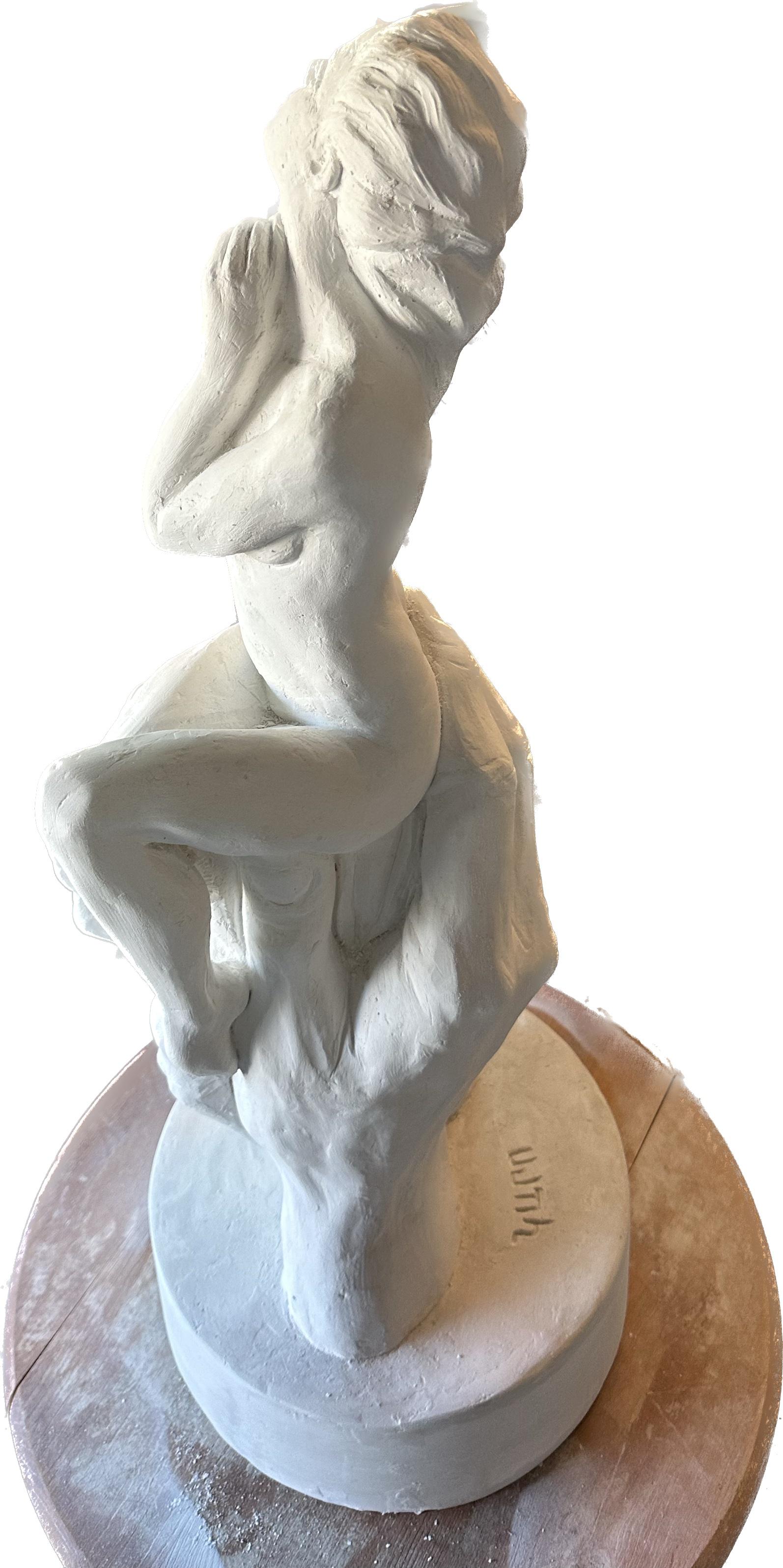 Hope, sculpture, pierre hydro, marbre poussière faite à la main par Garo, unique en son genre - Impressionnisme Sculpture par Karapet Balakeseryan  (Garo)