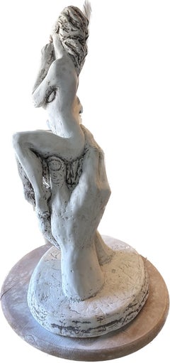 Hope, sculpture, pierre hydro, marbre poussière faite à la main par Garo, unique en son genre