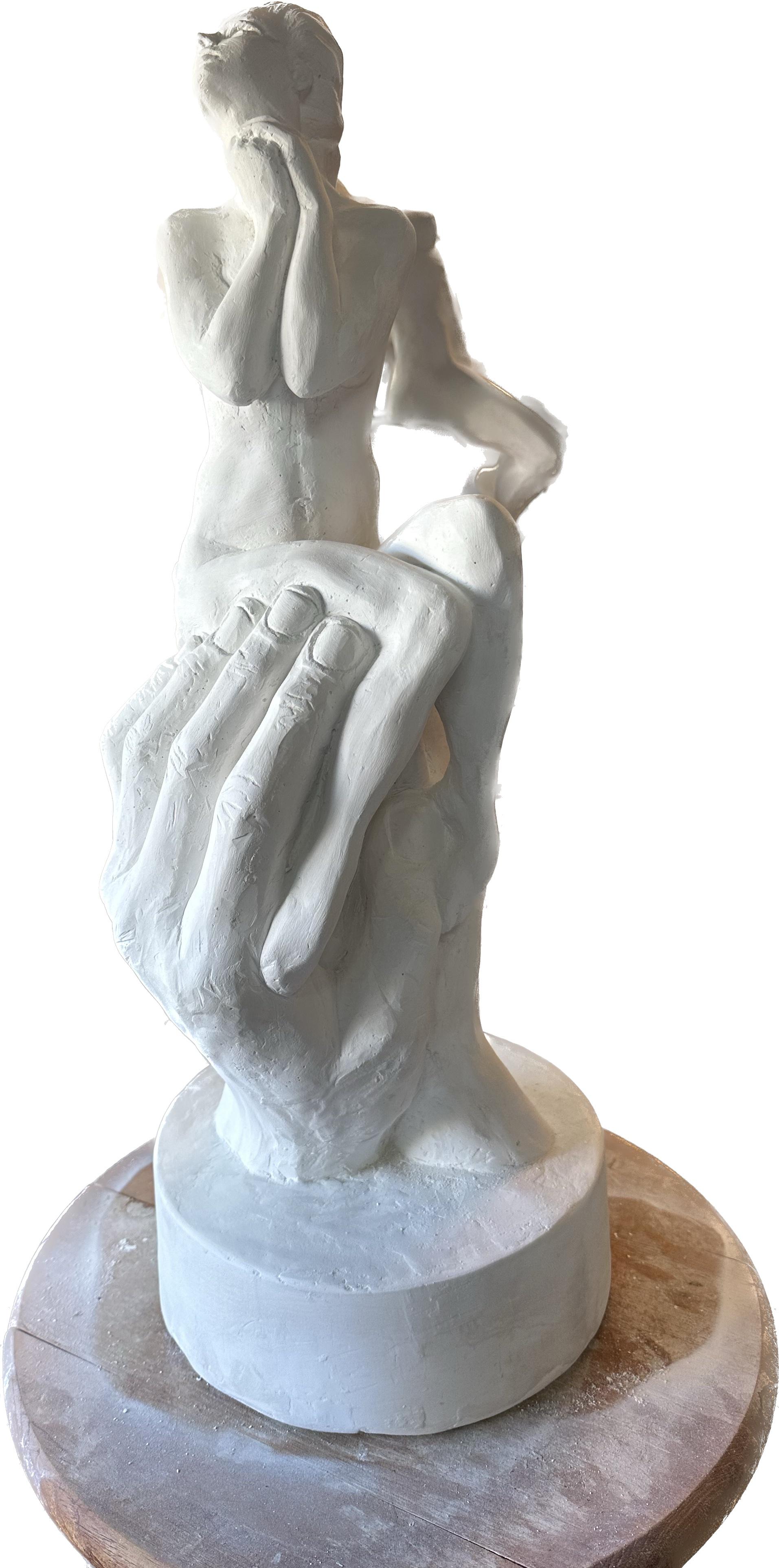 Hope, Skulptur, Hydro-Stein, Staubmarmor, Handgefertigt von Garo, Einzigartig
