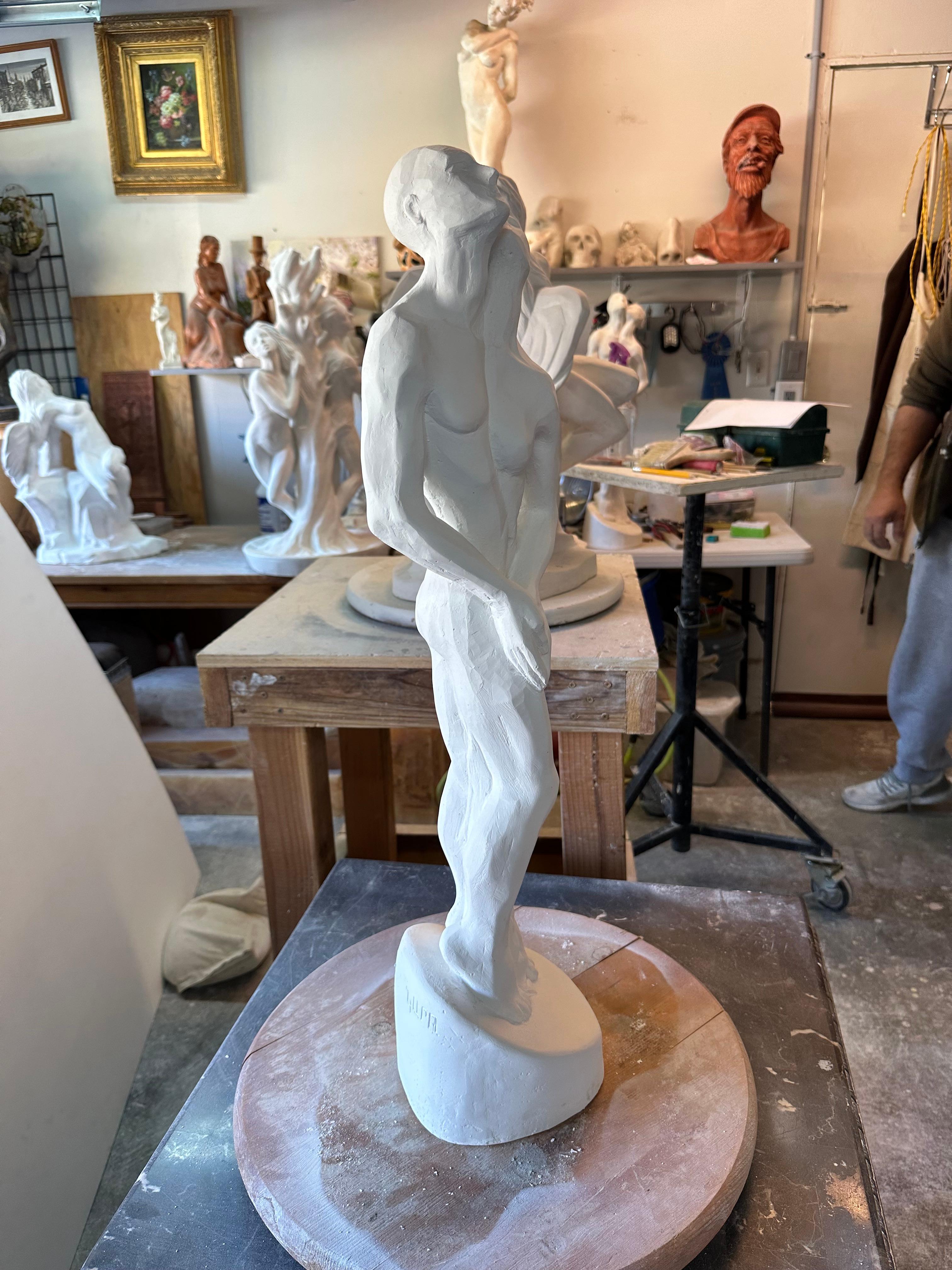 Inseparable, Escultura, Hidro Piedra Hecha a Mano por Garo, Única en su especie en venta 1