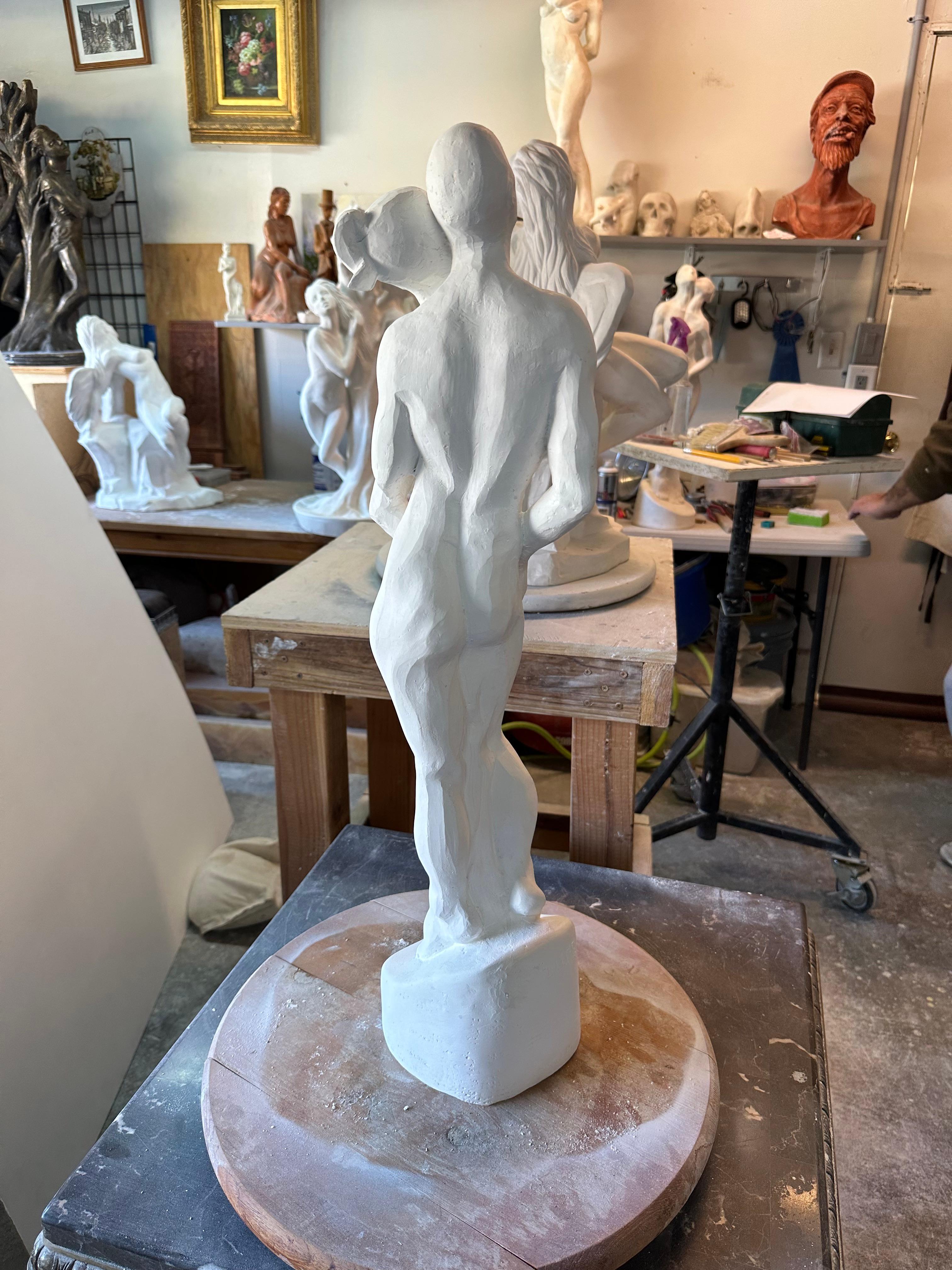 Inseparable, Escultura, Hidro Piedra Hecha a Mano por Garo, Única en su especie en venta 3