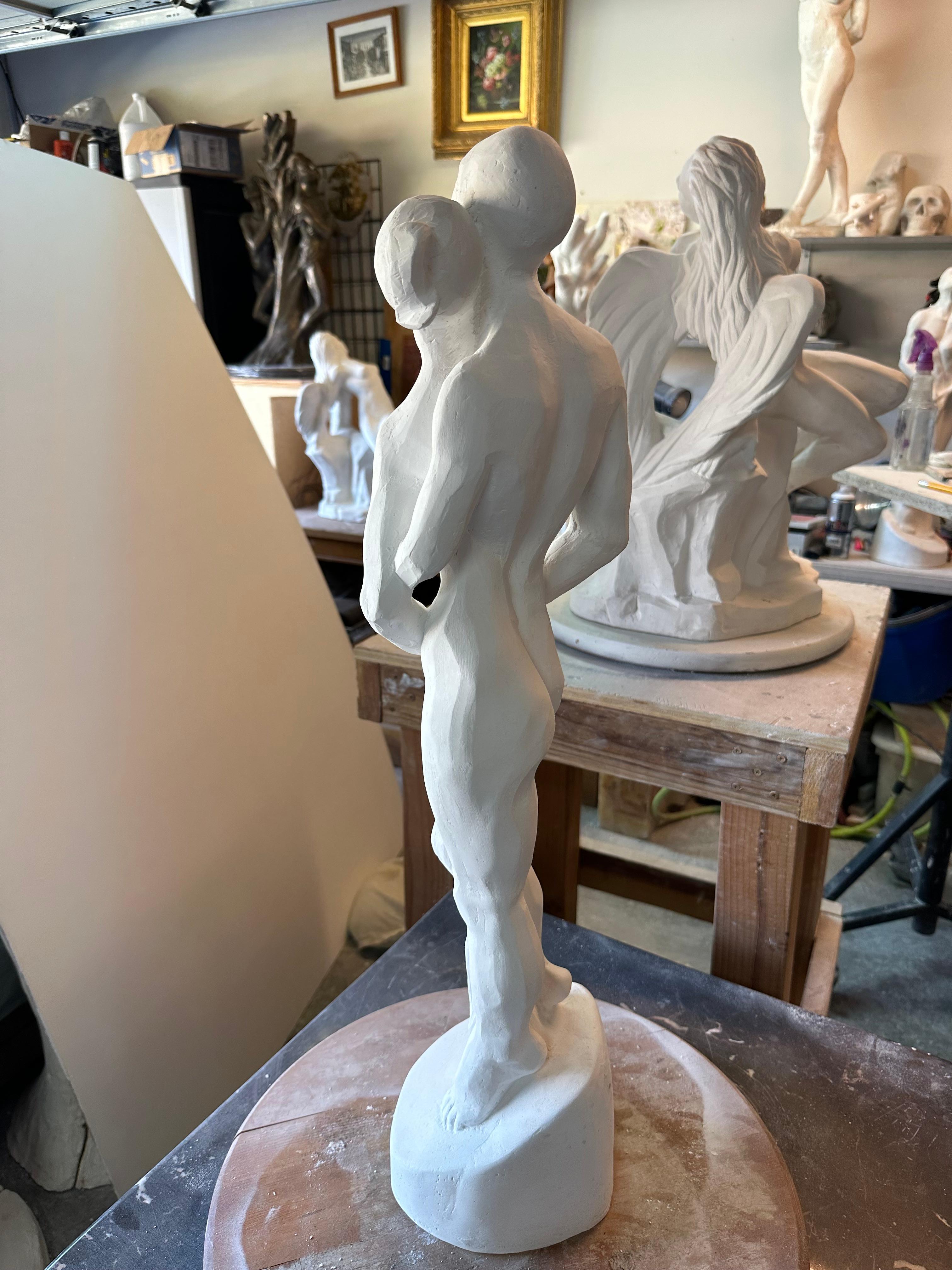 Inseparable, Escultura, Hidro Piedra Hecha a Mano por Garo, Única en su especie en venta 4