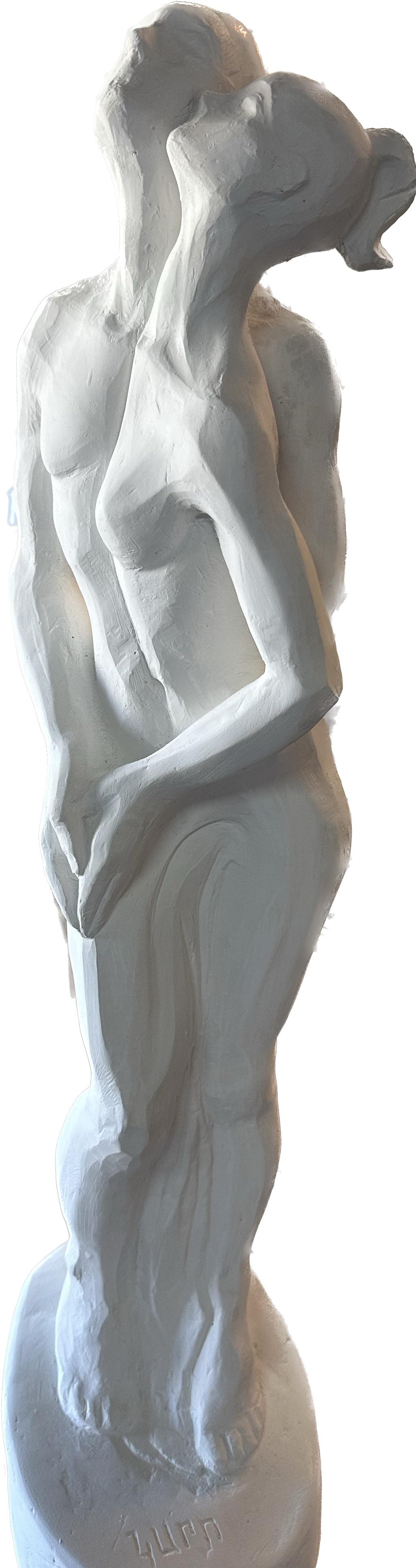 Untrennbar miteinander verbunden, Skulptur, Hydro-Stein, handgefertigt von Garo, Unikat