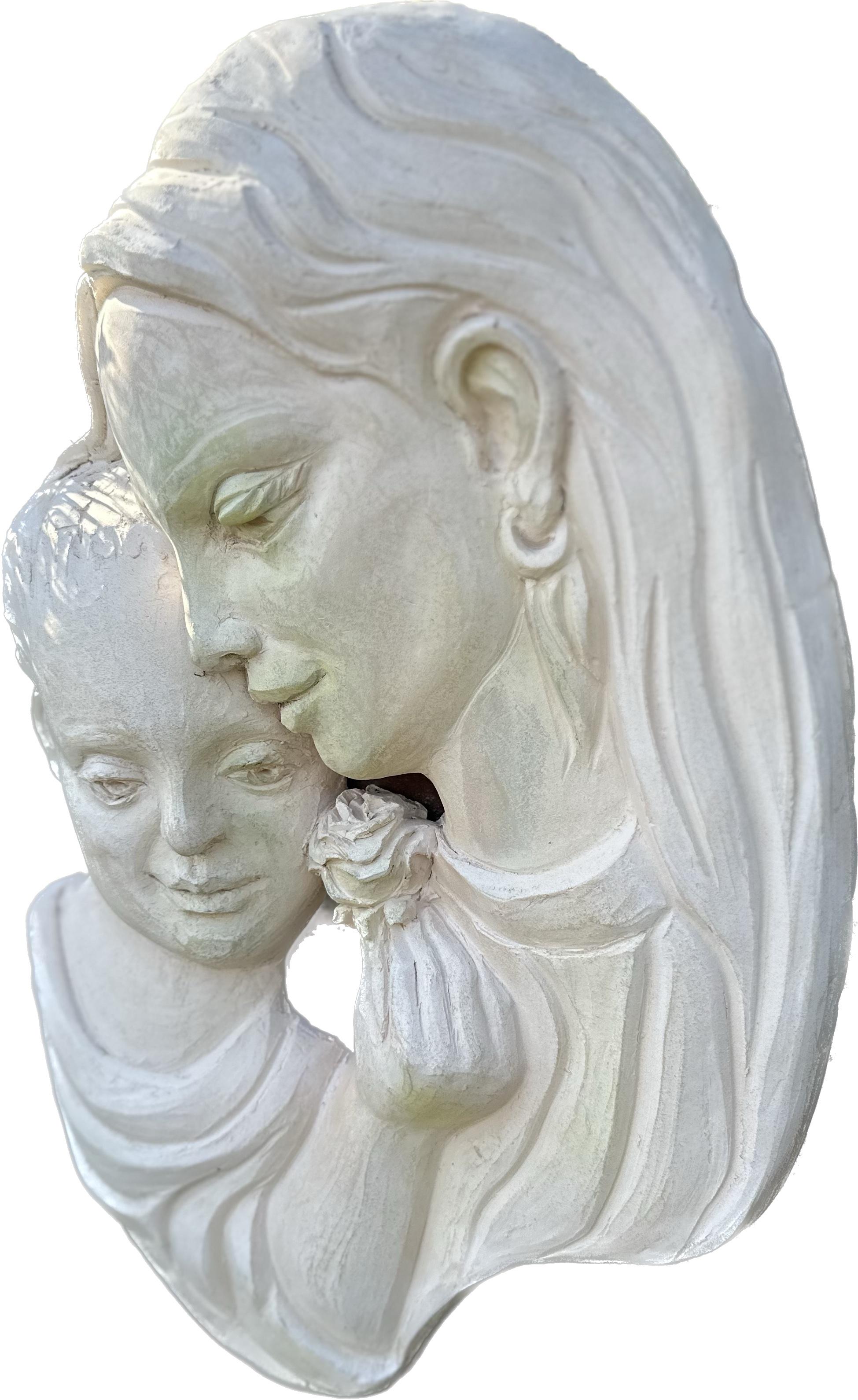 Artist:  (Garo) Karapet Balakeseryan  
Medium: Ceramic, Clay, Handmade, One of a Kind 
Year: 2023
Style: Classic, Impressionism, 
Subject: Motherhood,
Size: 23