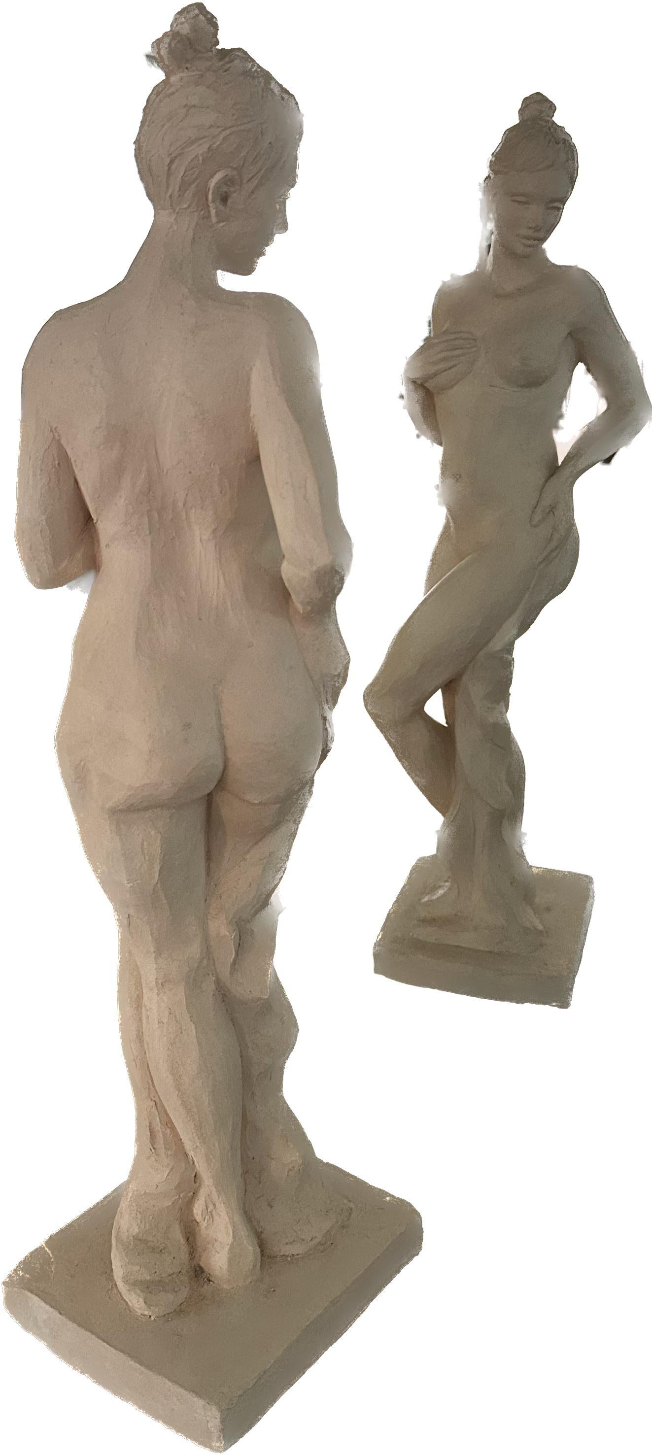 Artist:  (Garo) Karapet Balakeseryan  
Medium: Ceramic, Clay, Handmade, One of a Kind 
Year: 2023
Style: Classic, Impressionism, 
Subject: Nude Figure,
Size: 24