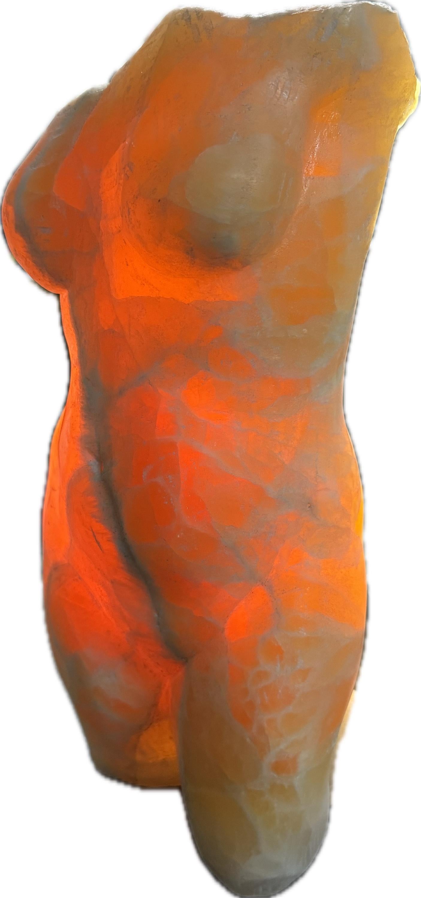 Akt-Skulptur, natürlicher Onyxstein, handgefertigt von Garo im Angebot 4