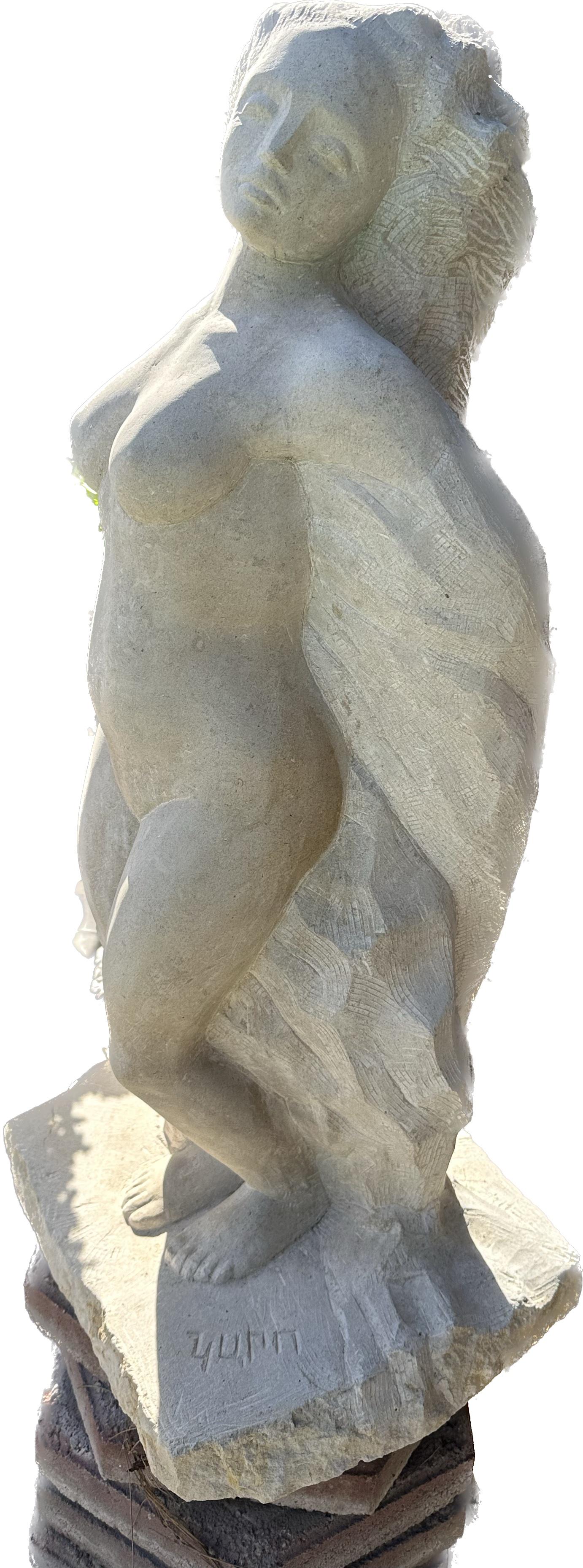 Aktfrau, Skulptur, Stein, handgefertigt von Garo (Impressionismus), Sculpture, von Karapet Balakeseryan  (Garo)