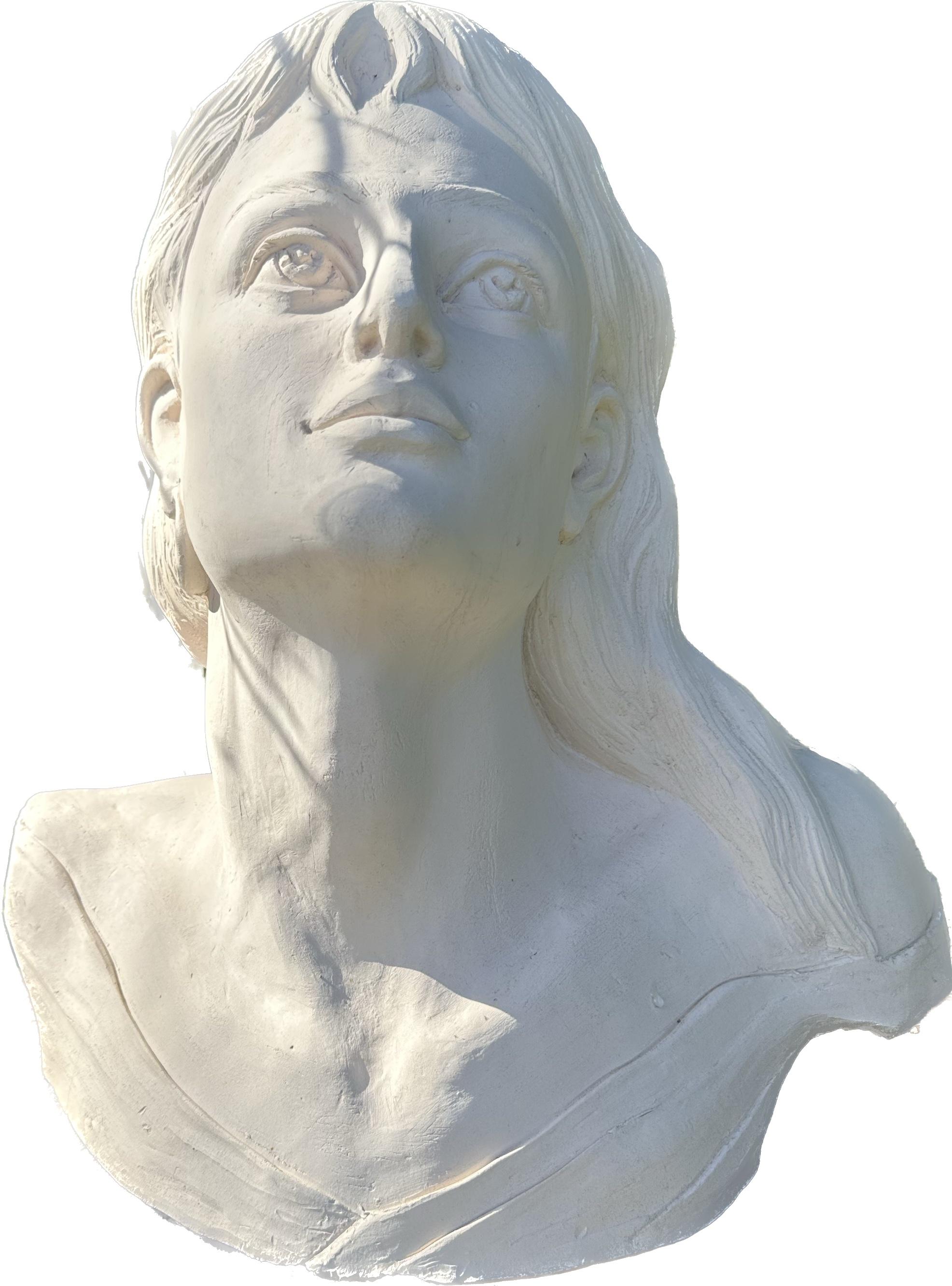Porträt einer Frau, Skulptur, Keramik, handgefertigt von Garo – Sculpture von Karapet Balakeseryan  (Garo)