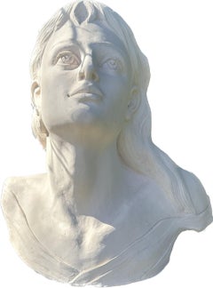 Portrait of Woman, Sculpture, Ceramic Handmade by Garo