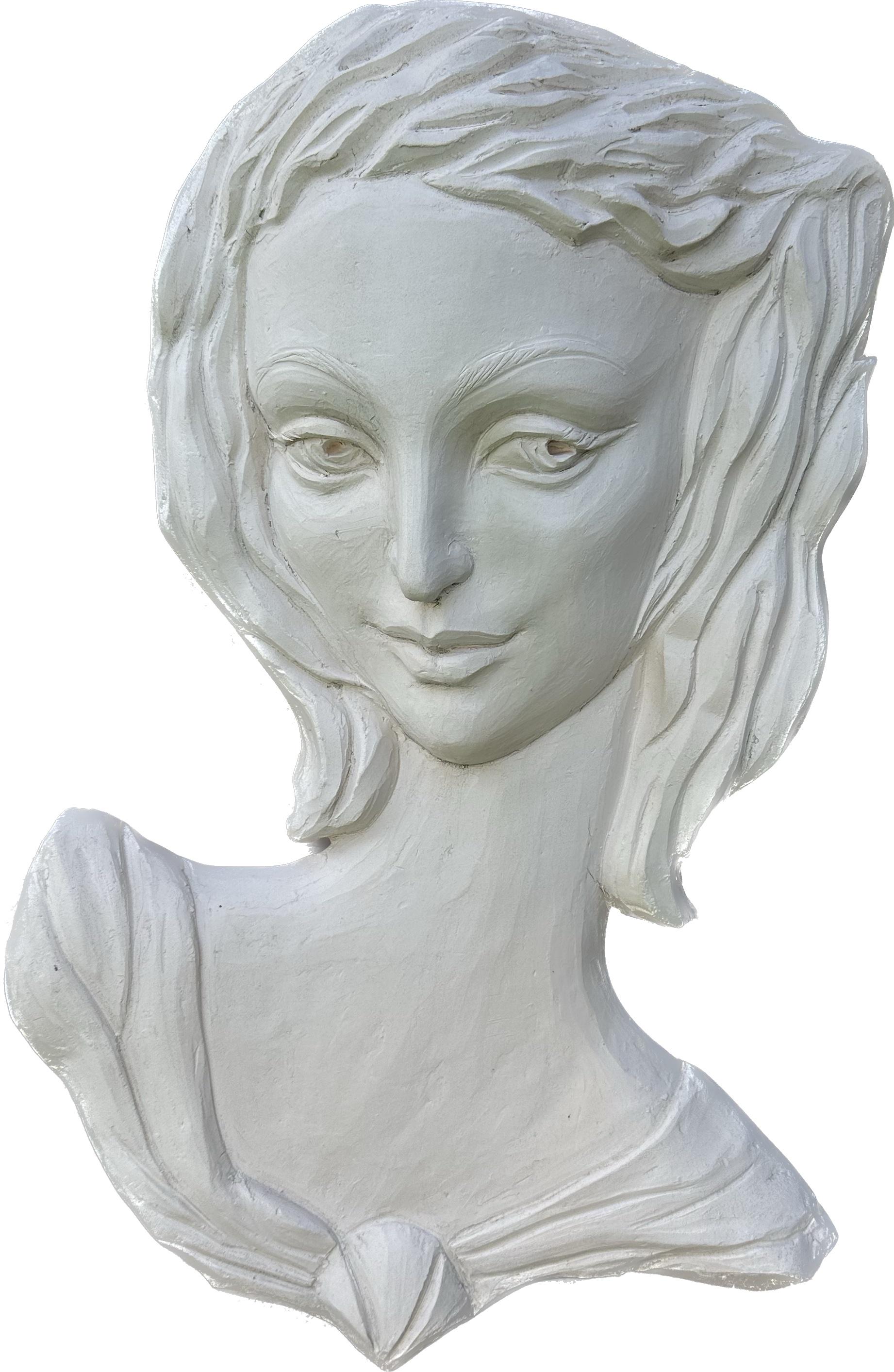 Portrait of Woman, Sculpture, Ceramic Handmade by Garo, One of a Kind
