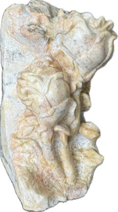 Roses, Sculpture, Flowers, Natural Cream Alabaster Stone, Handmade by Garo