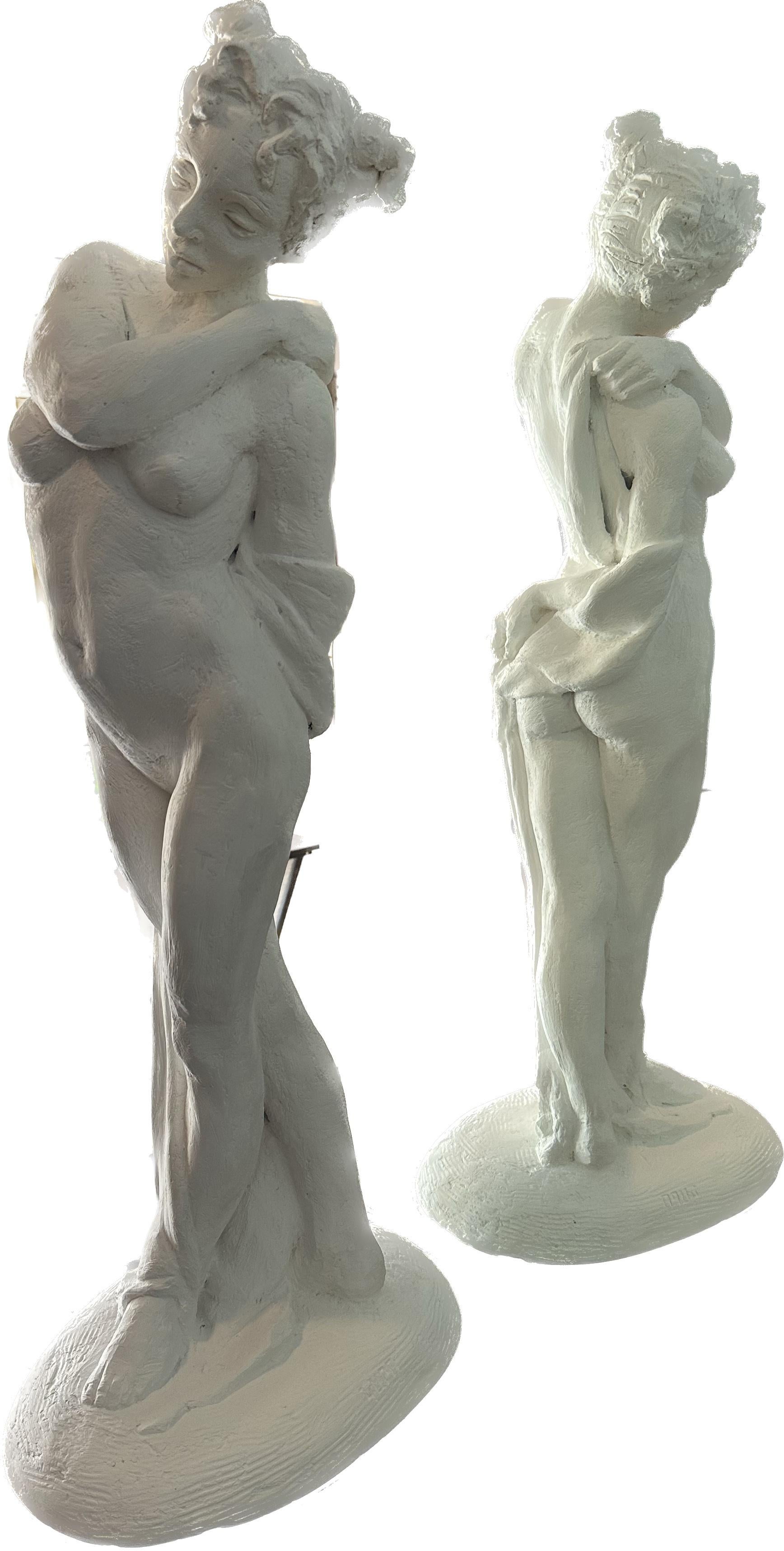 Standing Nude, Figure, Sculpture, Hydro Stone, Dust Marble Handmade by Garo For Sale 1