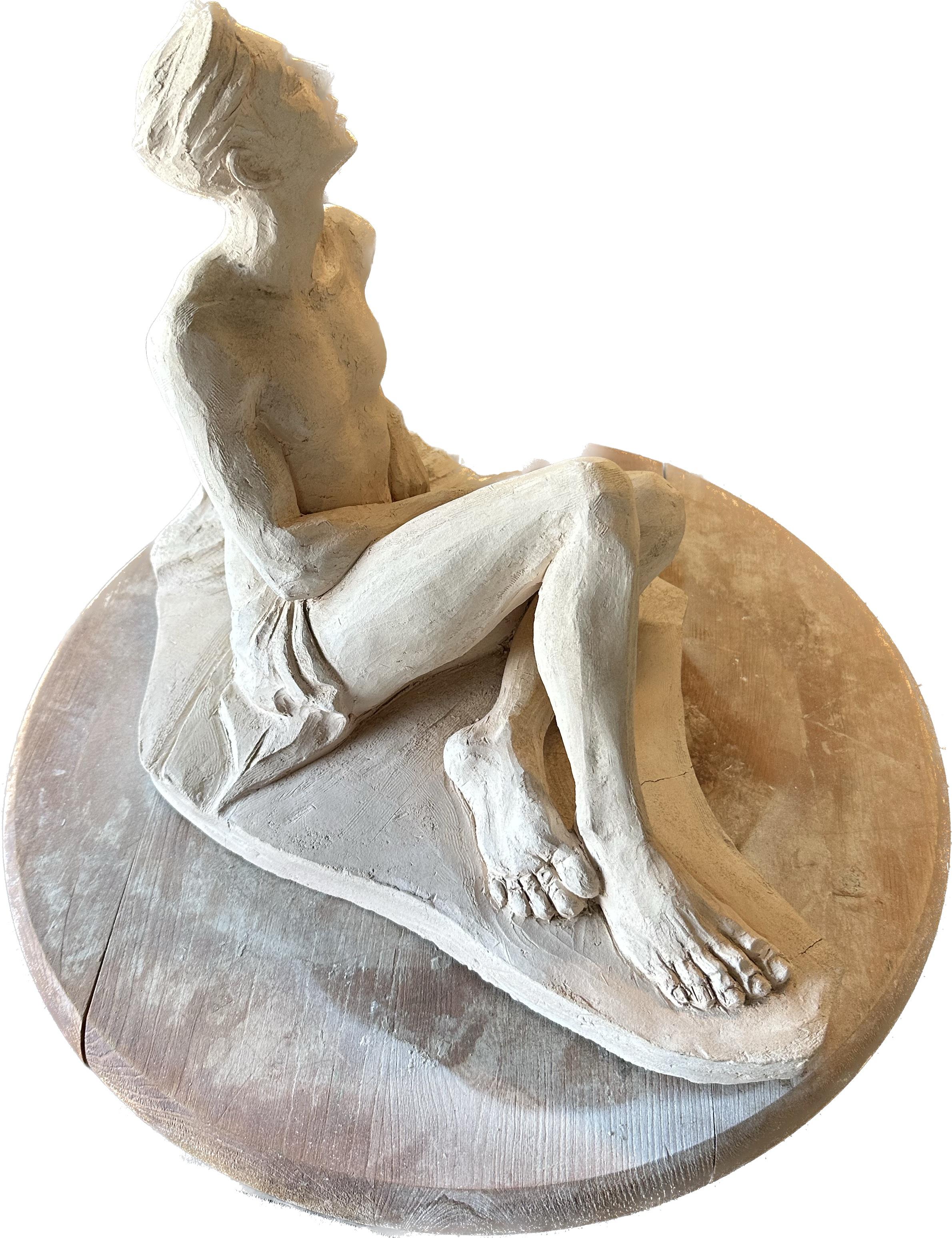 The Thinker, Sculpture, Ceramic by Garo