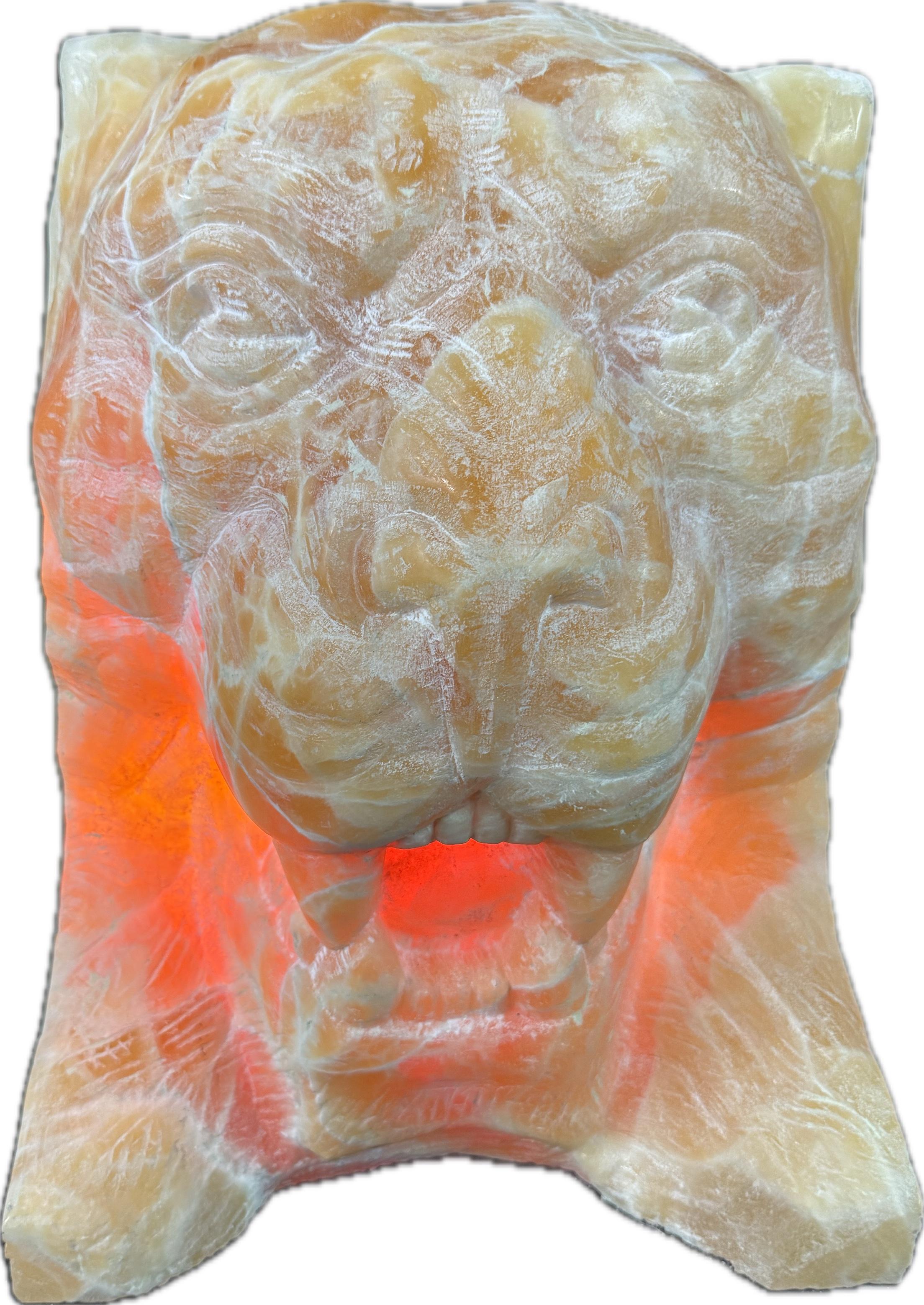 Tiger-Skulptur, natürlicher Onyxstein, handgefertigt von Garo (Impressionismus), Sculpture, von Karapet Balakeseryan  (Garo)