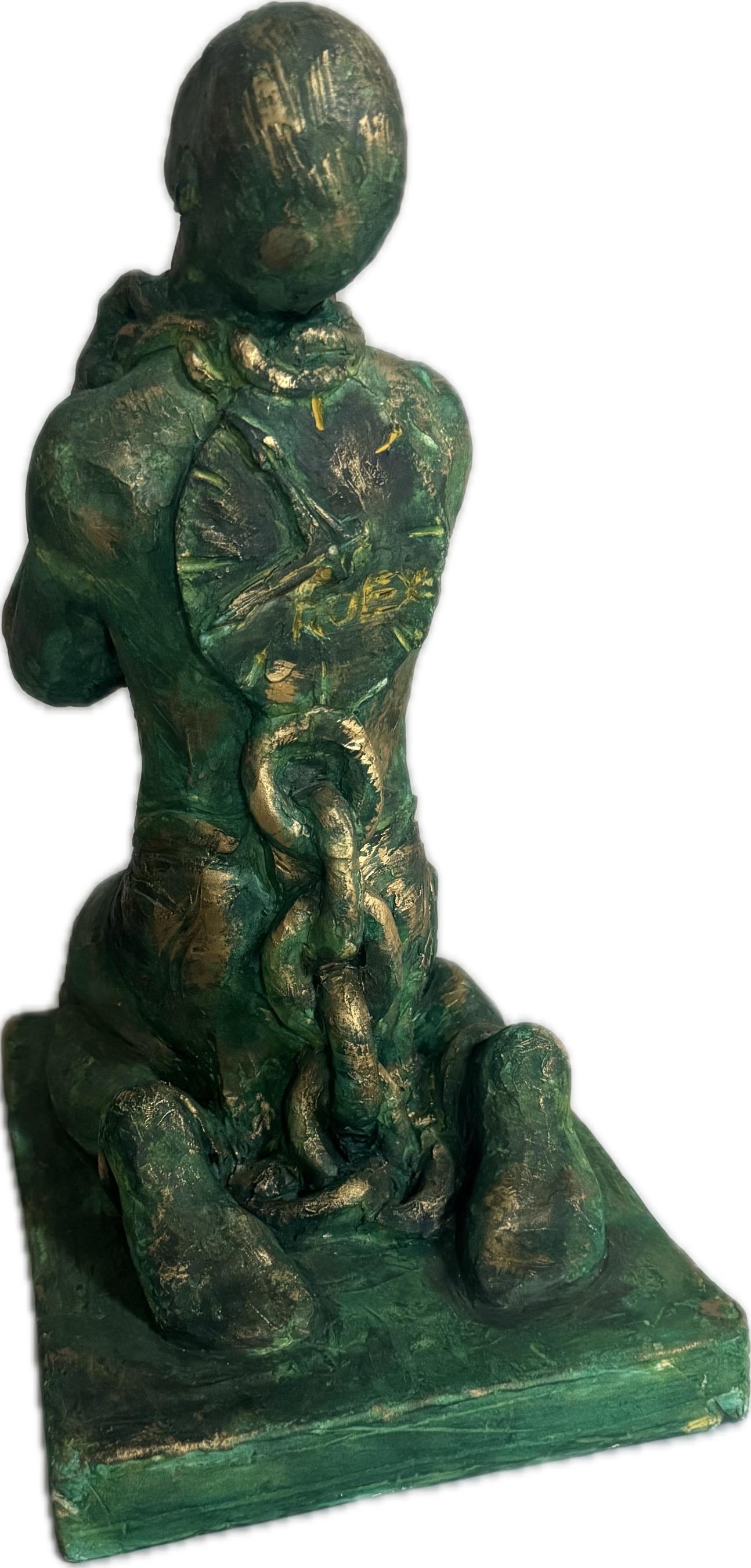 Zahnriemen Skulptur Ton-Keramik Handmade by Garo, Unikat (Akademisch), Sculpture, von Karapet Balakeseryan  (Garo)